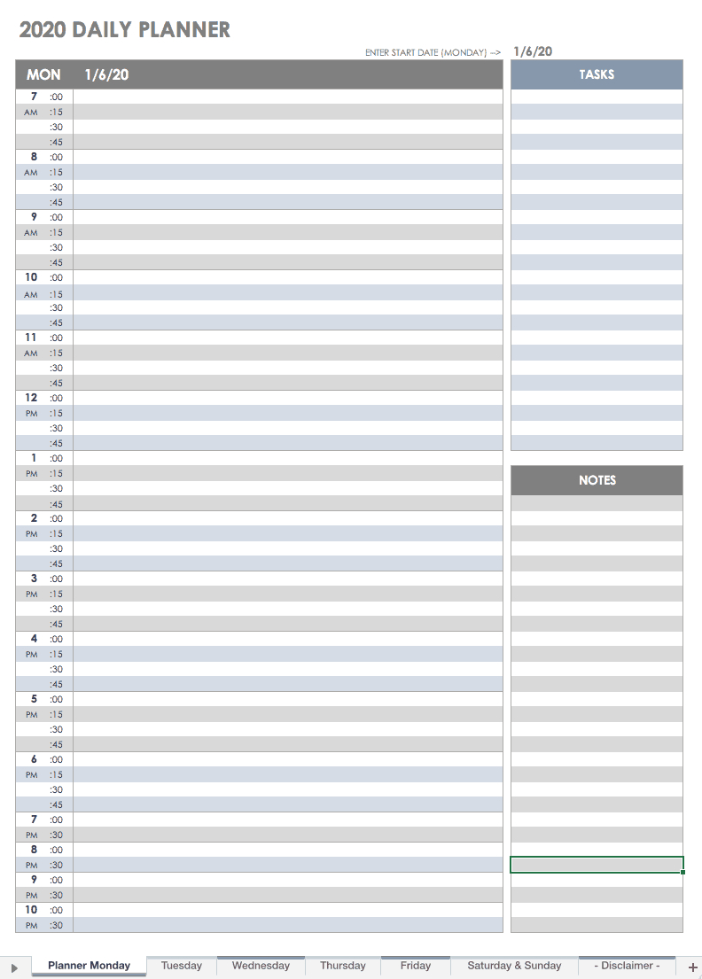 Daily Agenda Template  Bolan.horizonconsulting.co for Free Printable Daily Planner Template
