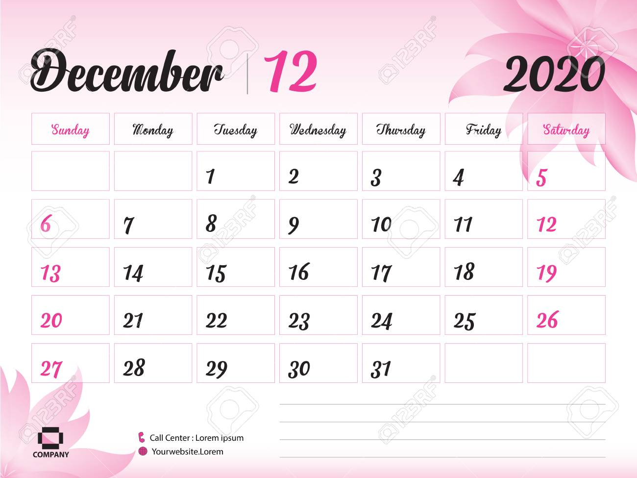 December 2020 Year Template, Calendar 2020, Desk Calendar Design,.. intended for Calendar 2020 December