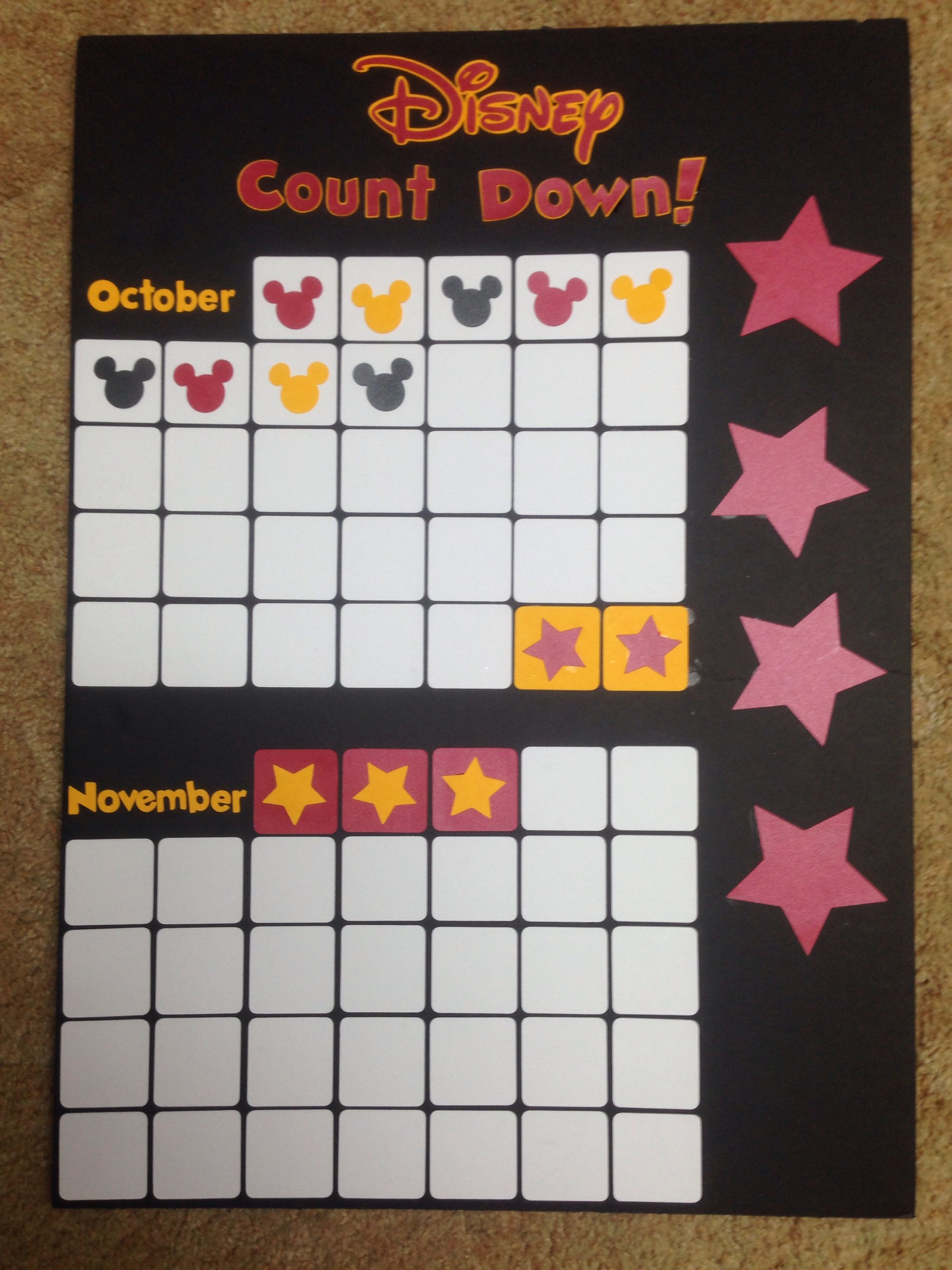 Disney Countdown Calendar! | Disney World Countdown intended for Disney World Countdown Calendar Printable