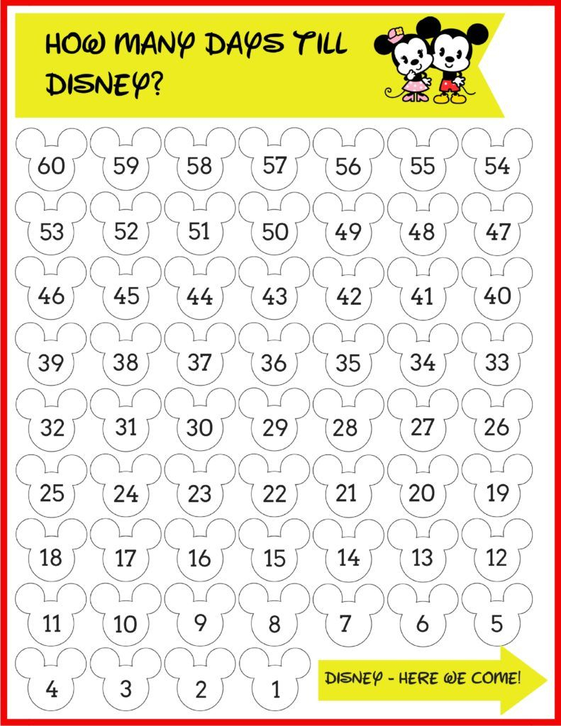 Disney Planning Printables | Disney Planning, Disney World with Disney World Countdown Calendar Printable