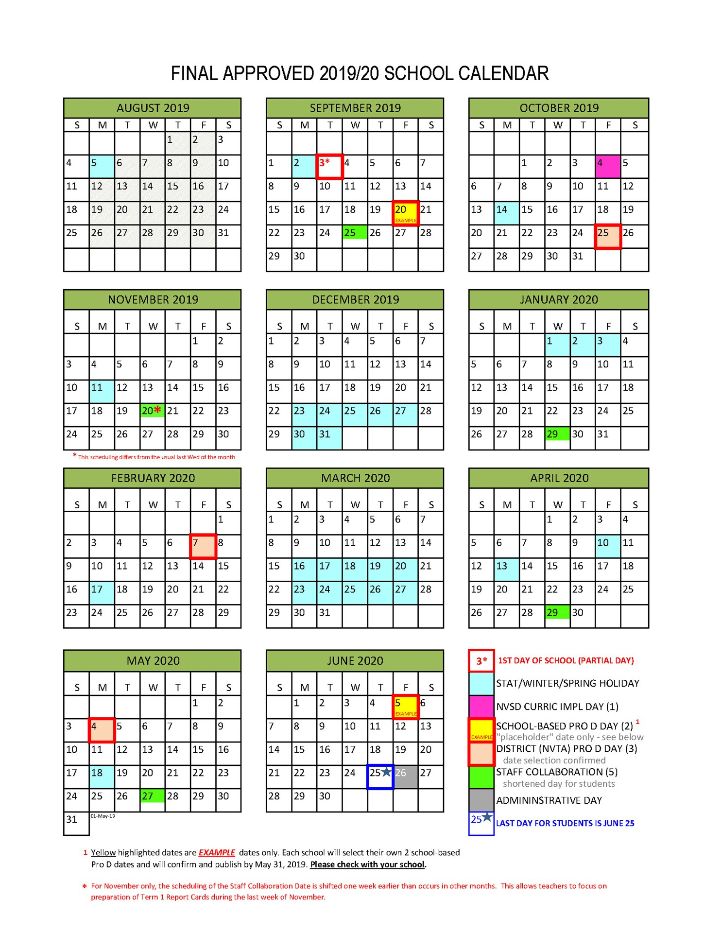District Calendar  North Vancouver School District throughout Third Term School Calendar
