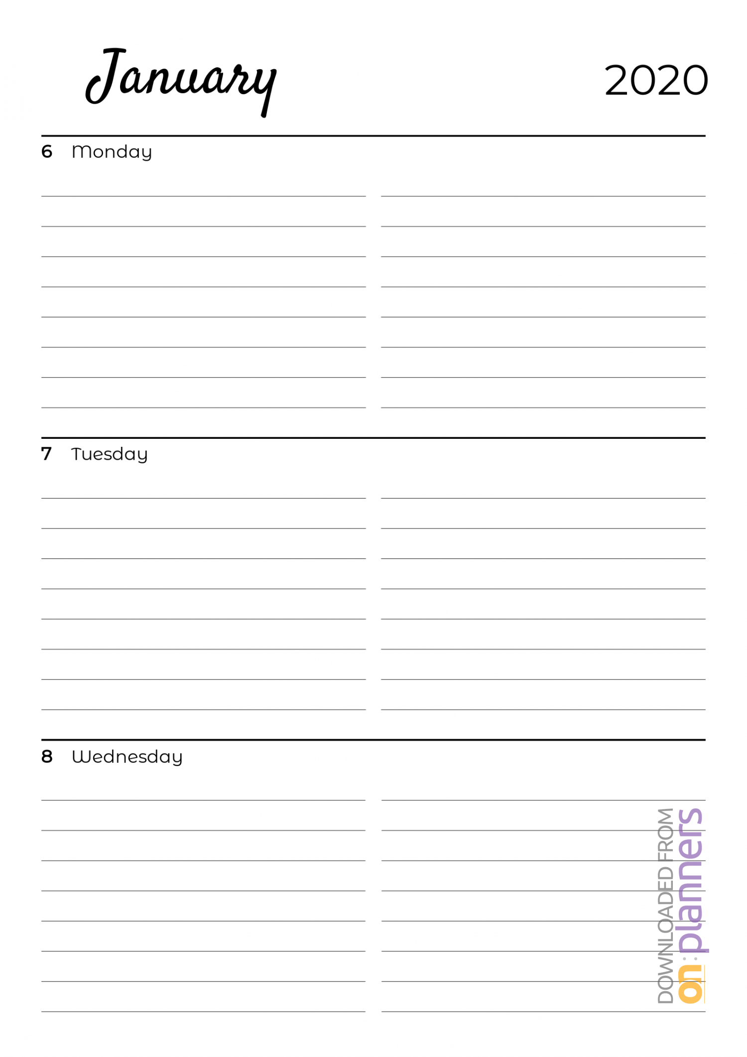 Download Printable Lined Weekly Planner With Calendar Pdf with regard to Printable Lined Monthly Calendar