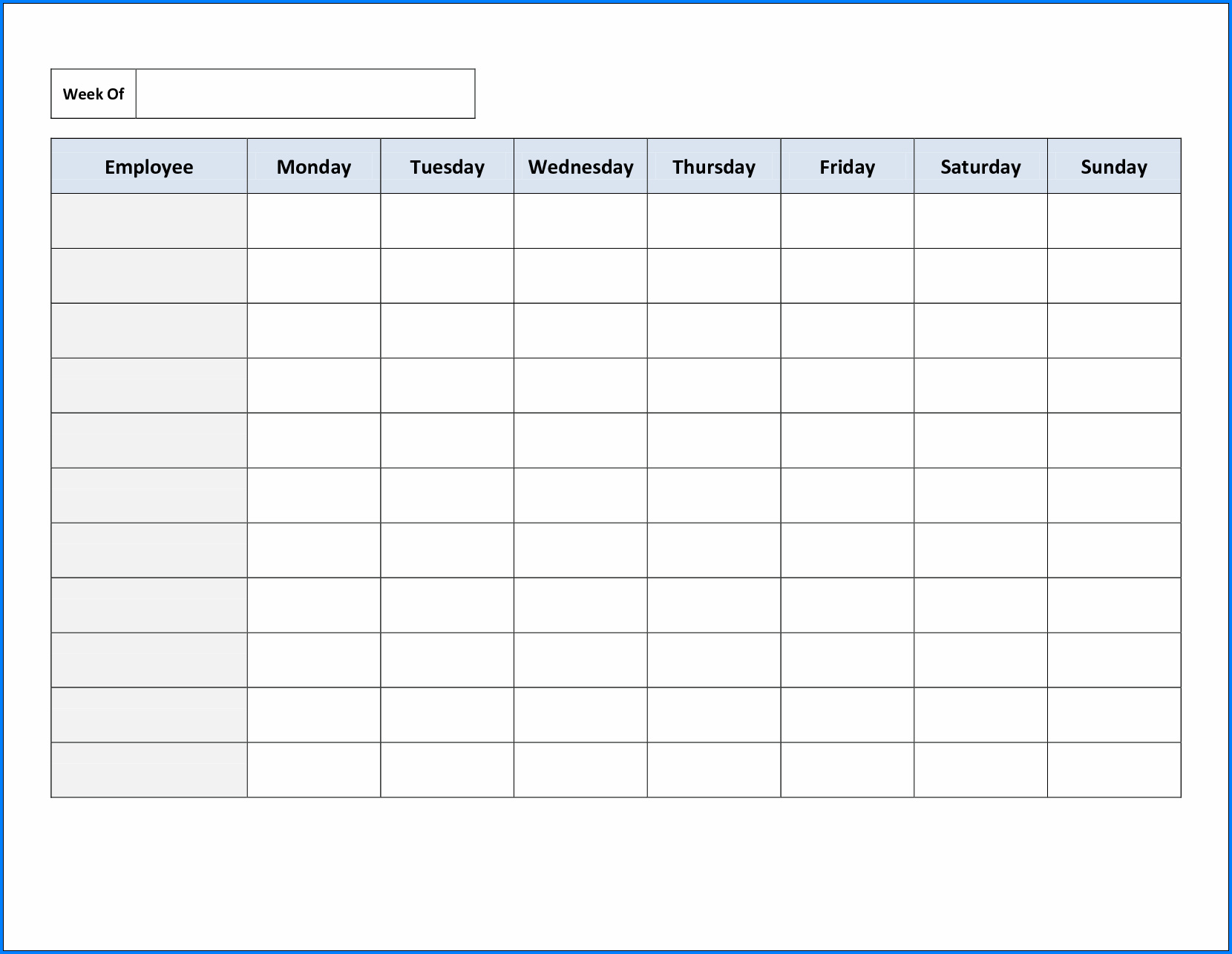 √ The Purpose Of Schedule Template | Templateral pertaining to Monday Through Saturday Schedule Template