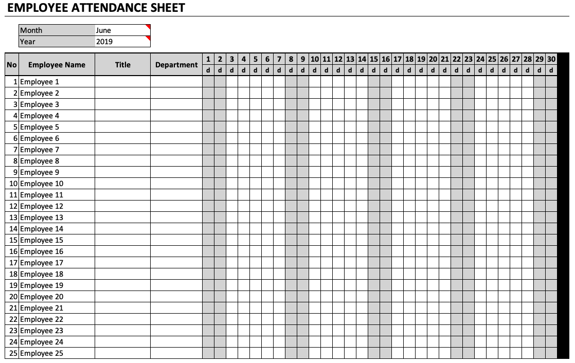 Employee Attendance Sheet Pdf | Attendance Sheet, Attendance inside Free Printable 2020 Employee Attendance Calendar