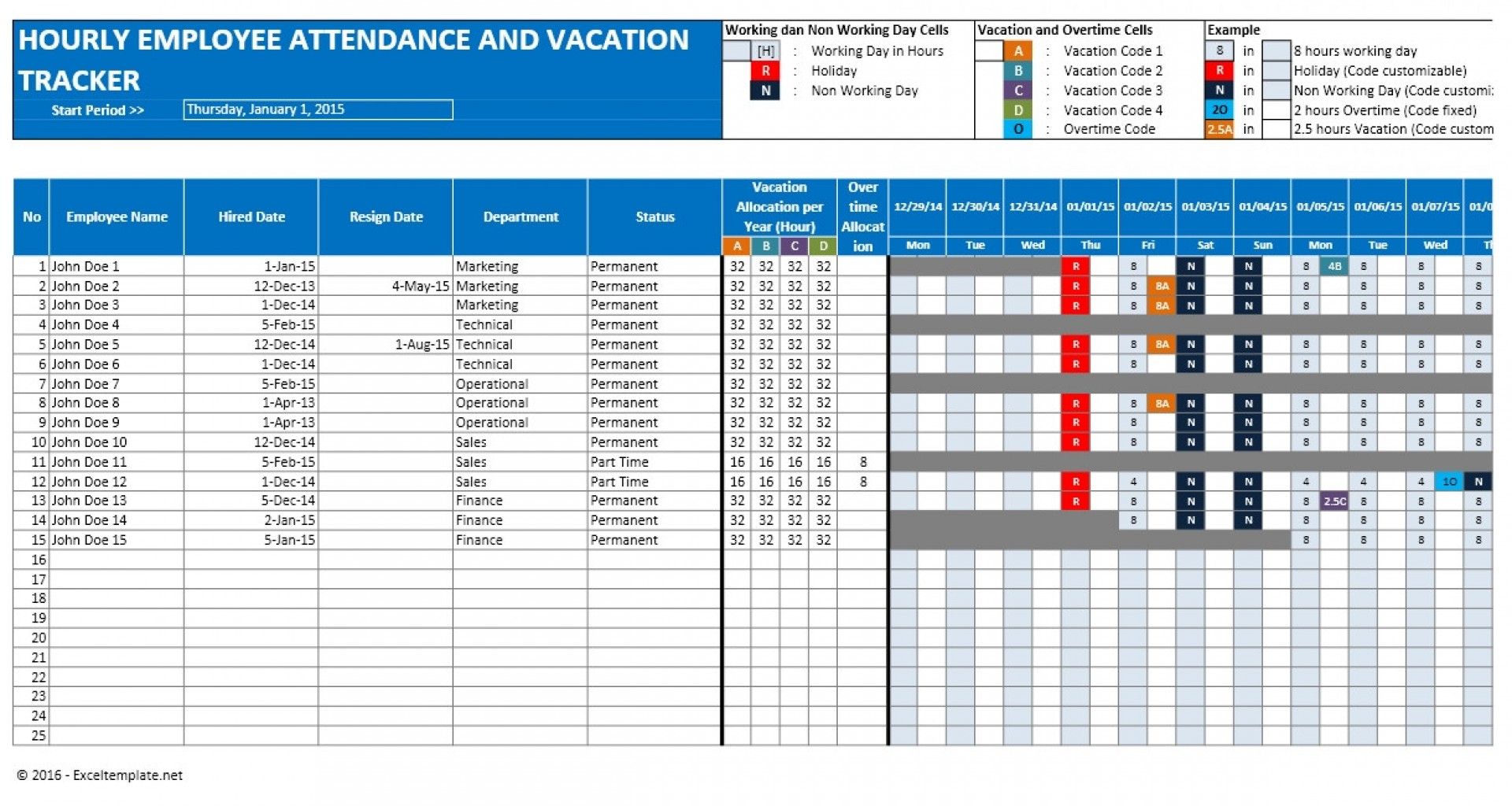 Employee Vacation Tracking Template  Cpunkt intended for Pto Tracking Calendar
