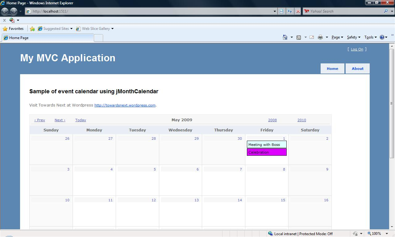 Event Calendar In Mvc Application Using Jmonthcalendar pertaining to Mvc Calendar Control