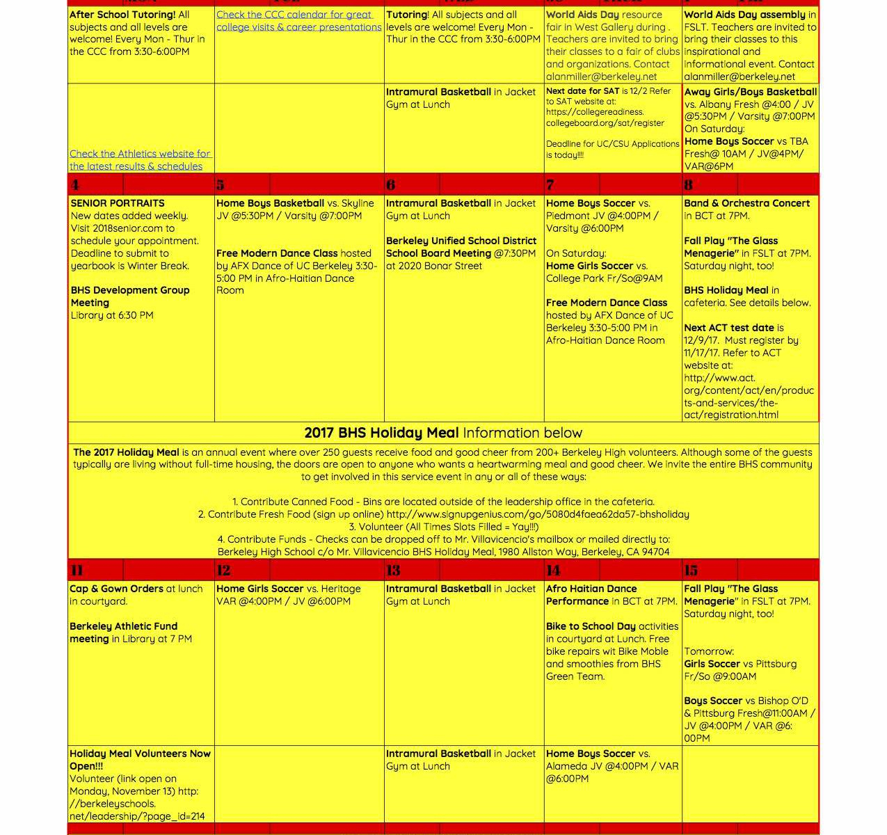 Events – Page 2 – Berkeley High Asb Leadership intended for Uc Berkeley Academic Calendar