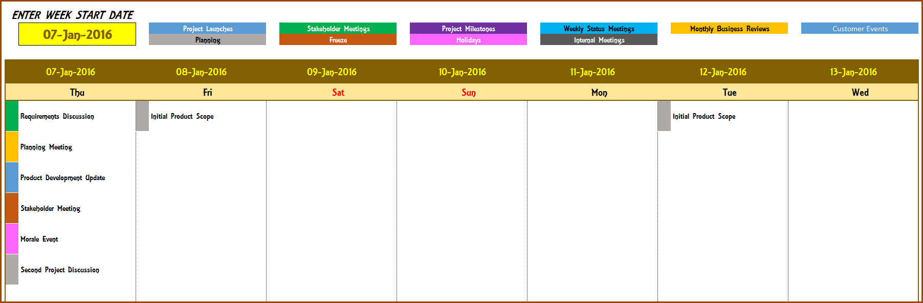 Excel Calendar Template  Excel Calendar 2019, 2020 Or Any in Event Calendar Template Excel