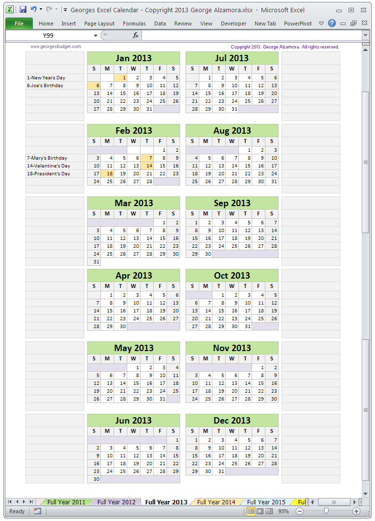 Excel Calendar Template Monthly Calendar Spreadsheet with regard to Camp Schedule Template