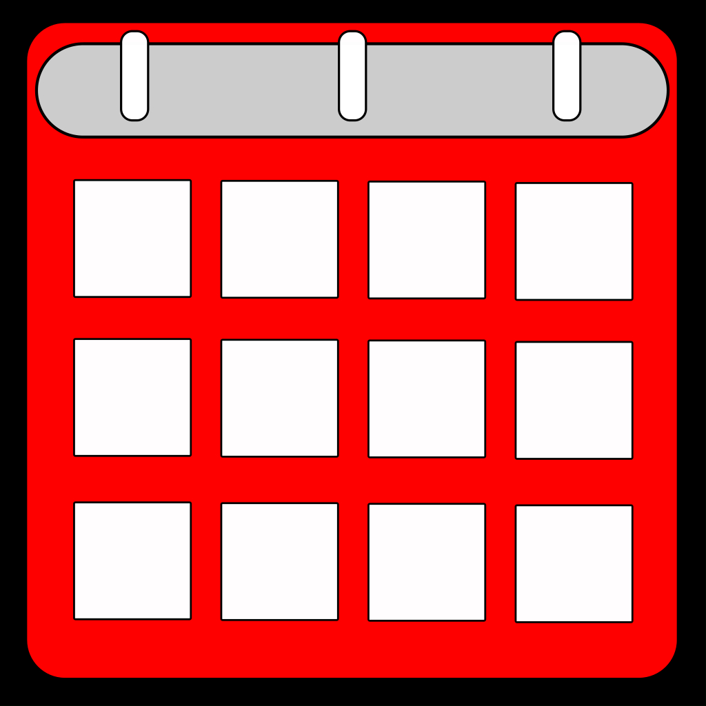 File:calendar Icon 06.svg  Wikimedia Commons inside Red Calendar Icon Png