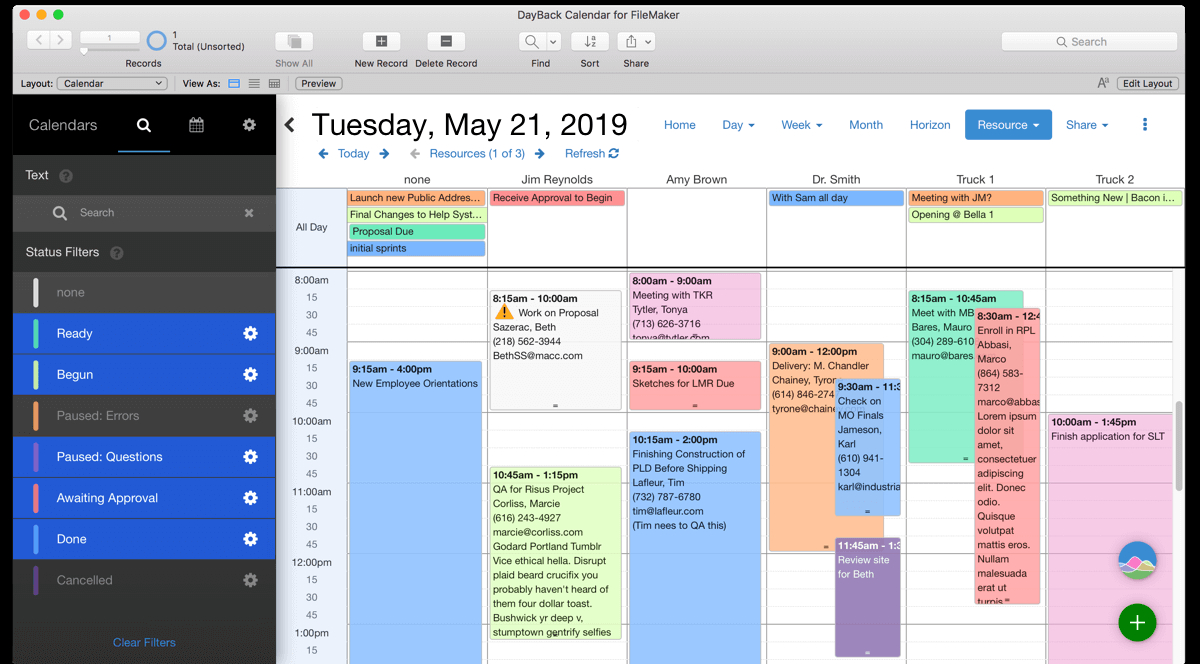 Filemaker Calendar And Resource Scheduling  Seedcode intended for Php Calendar Event Scheduler Code