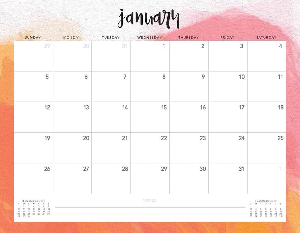 Free 2020 Printable Calendars  51 Designs To Choose From! throughout Printable Calander 2020