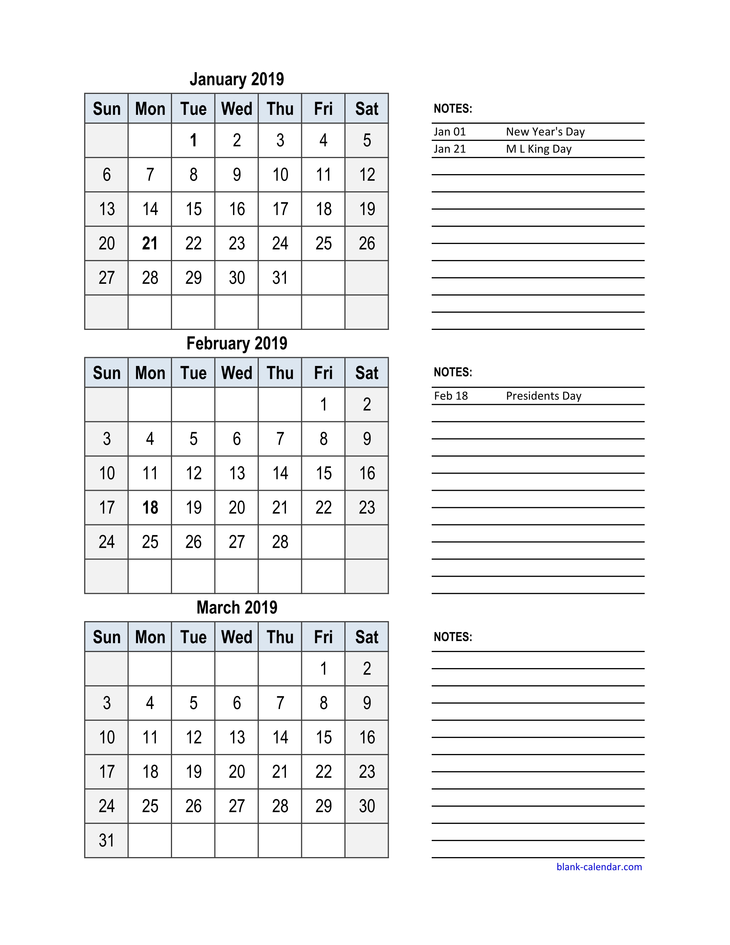 Free Download 2019 Excel Calendar, 3 Months In One Excel in Excel Quarterly Calendar