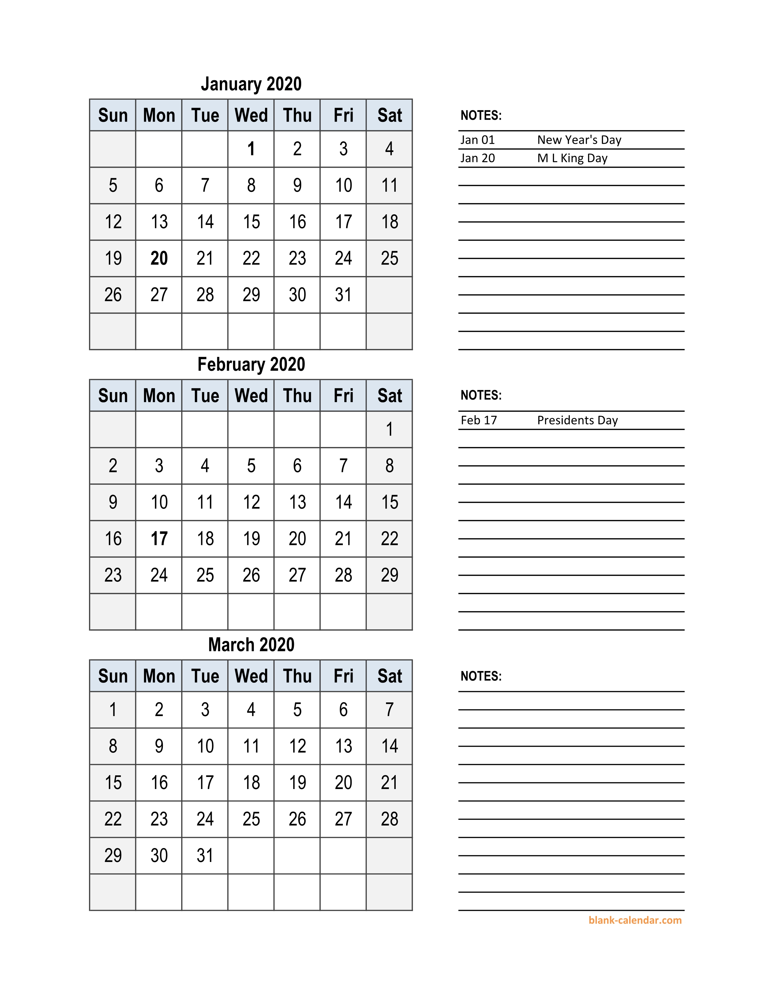 Free Download 2020 Excel Calendar, 3 Months In One Excel in 2020 Quarterly Calendar Template Excel