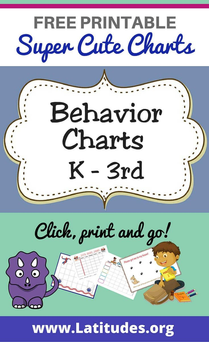 Free Printable Behavior Charts For Teachers &amp; Students inside Free Printable Behavior Charts For Kindergarten