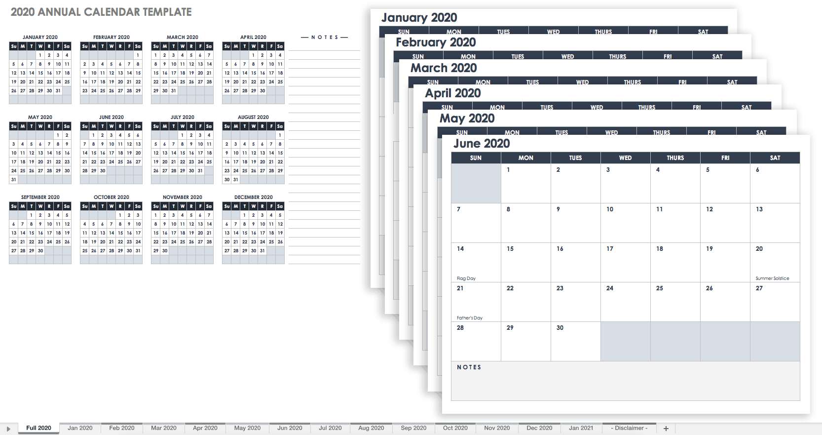 Free, Printable Excel Calendar Templates For 2019 &amp; On inside Annual Calendar Template Excel