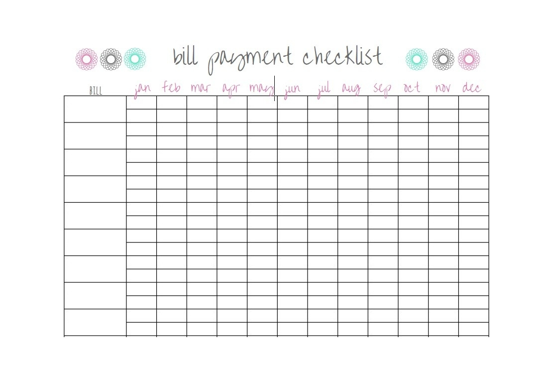 Free Printable Monthly Bill Tracker | Example Calendar Printable pertaining to Printable Monthly Bill Calendar