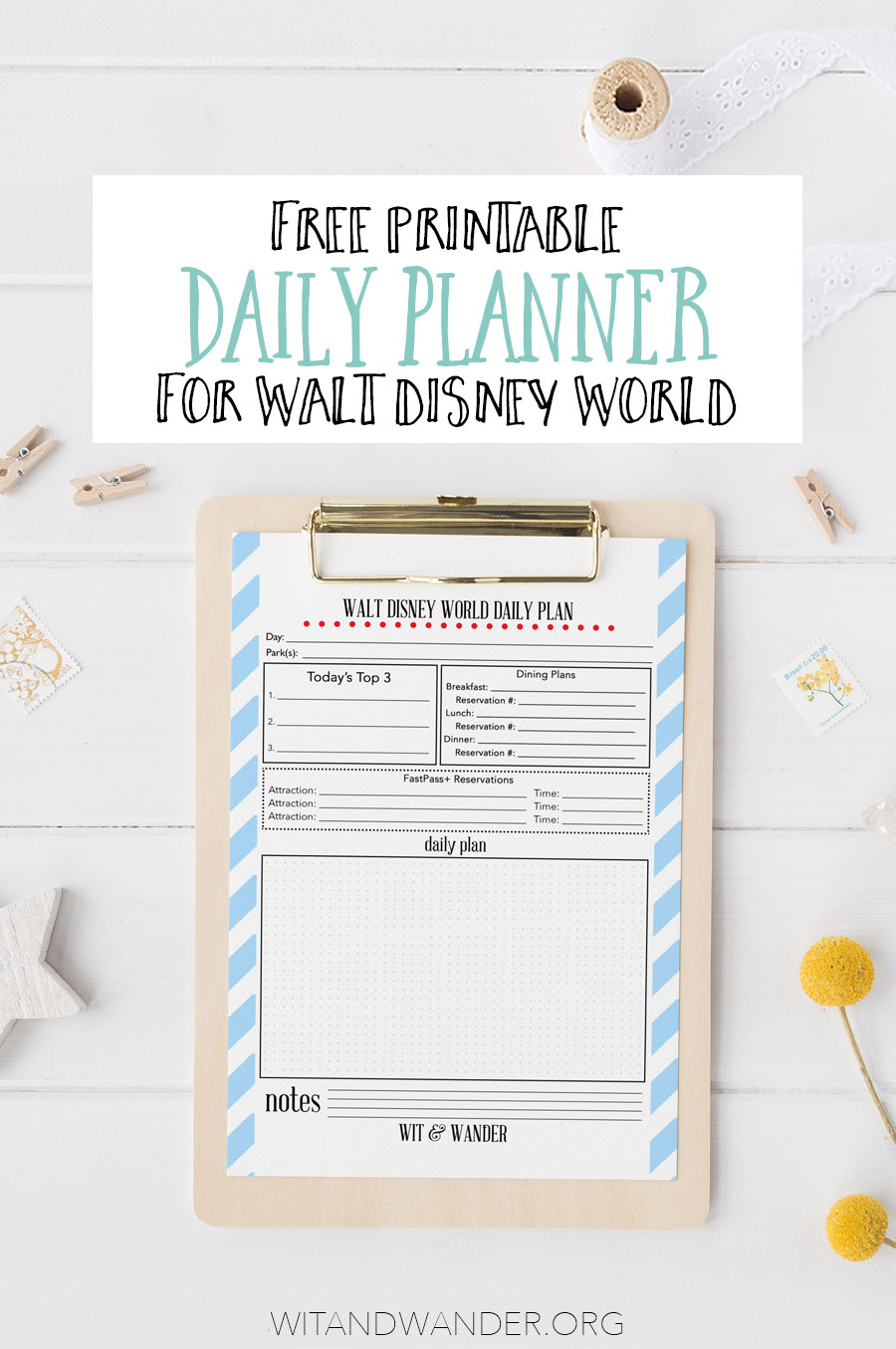 Free Printable Walt Disney World Daily Planner  Our with Printable Disney Itinerary