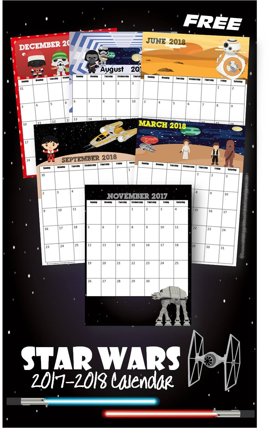 Free Star Wars Printable Calendar  This Is Such A Fun Way with Star Wars Calendar Printable
