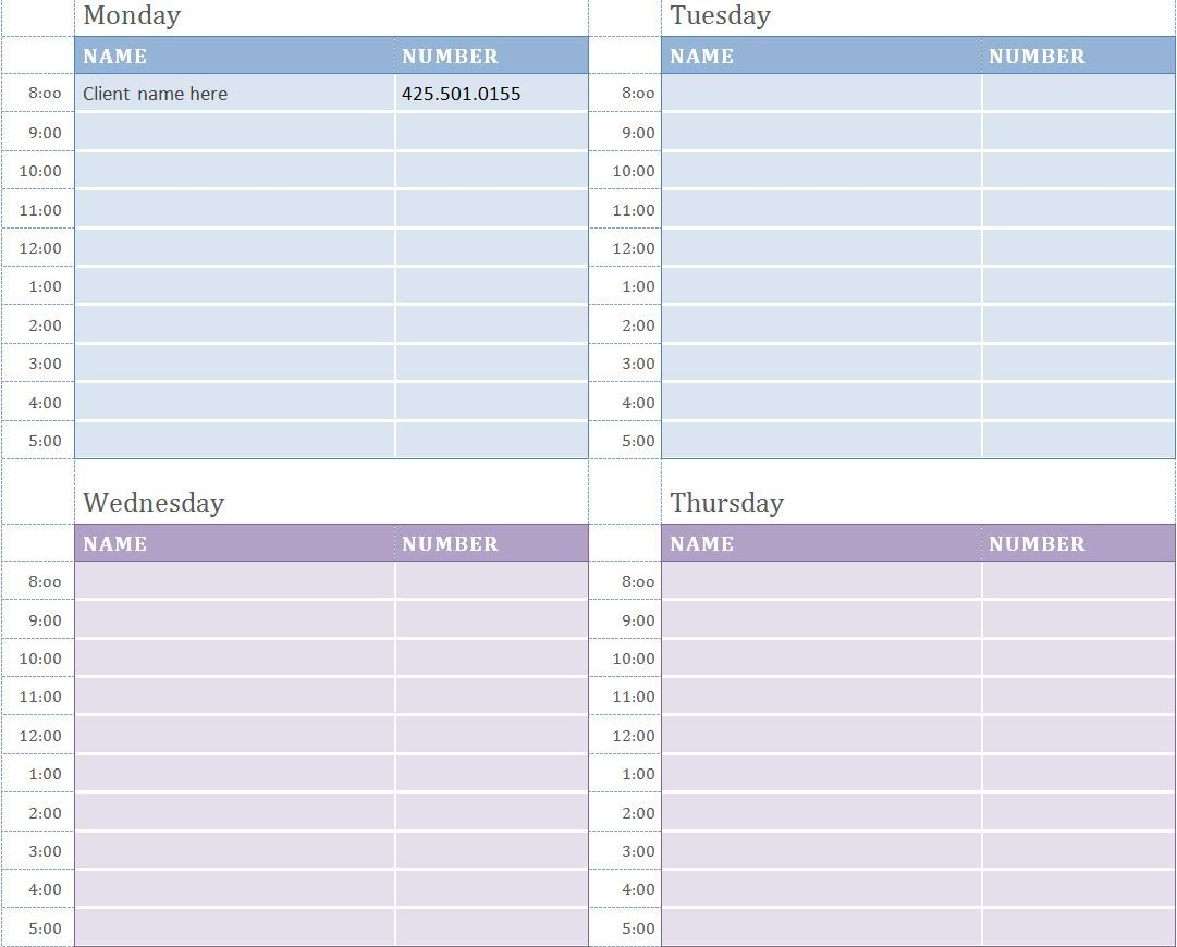 Free Weekly Appointment Calendar | Appointment Calendar within Appointment Calendar Printable