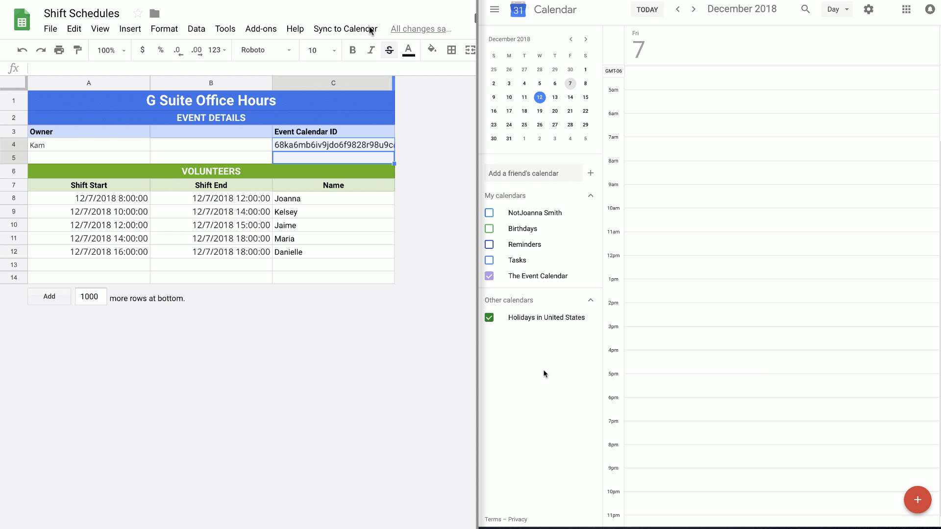 Google Calendar Excel Import Template Calendar for Planning
