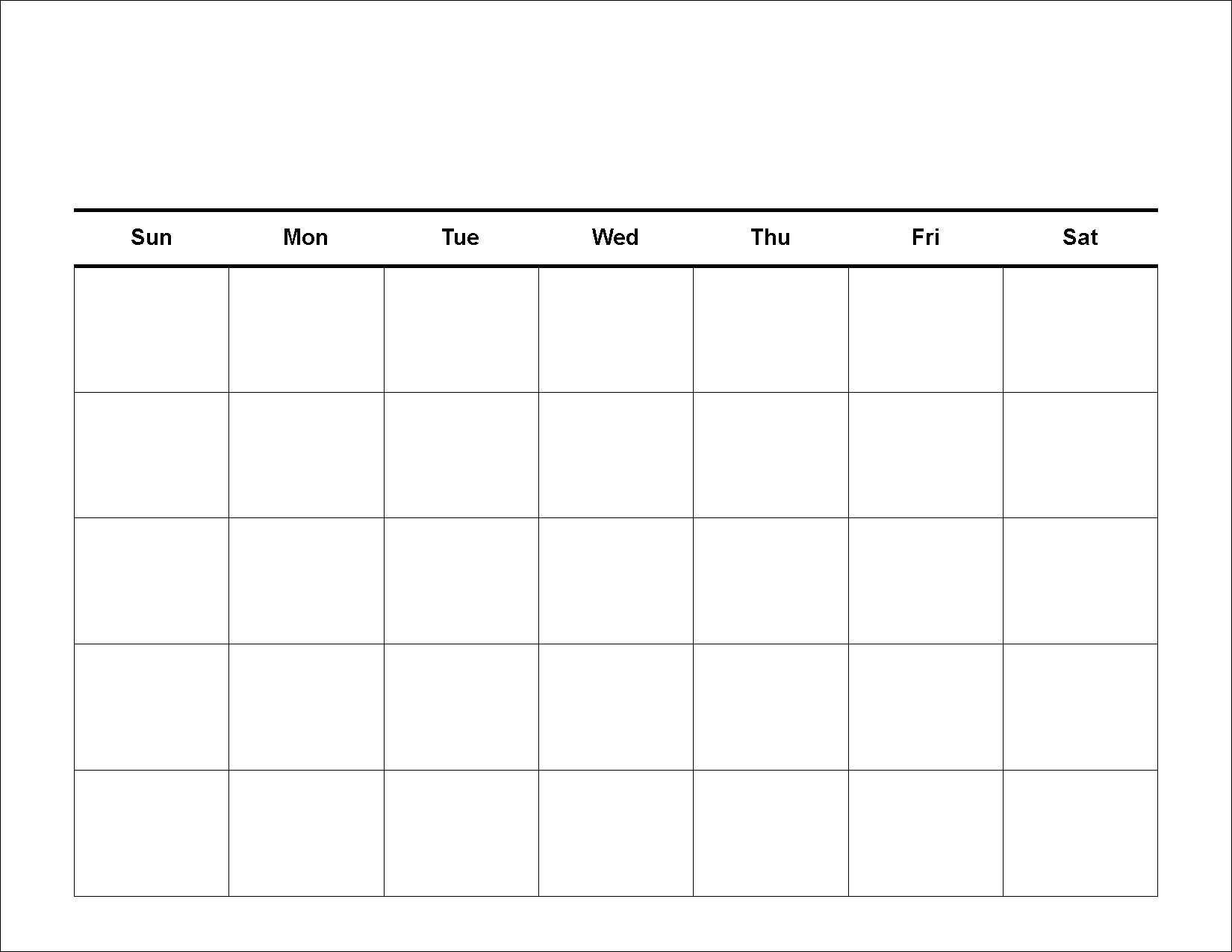 Good Free Printable 5 Day Calendar Template : Mini Calendar with 5 Day Monthly Calendar