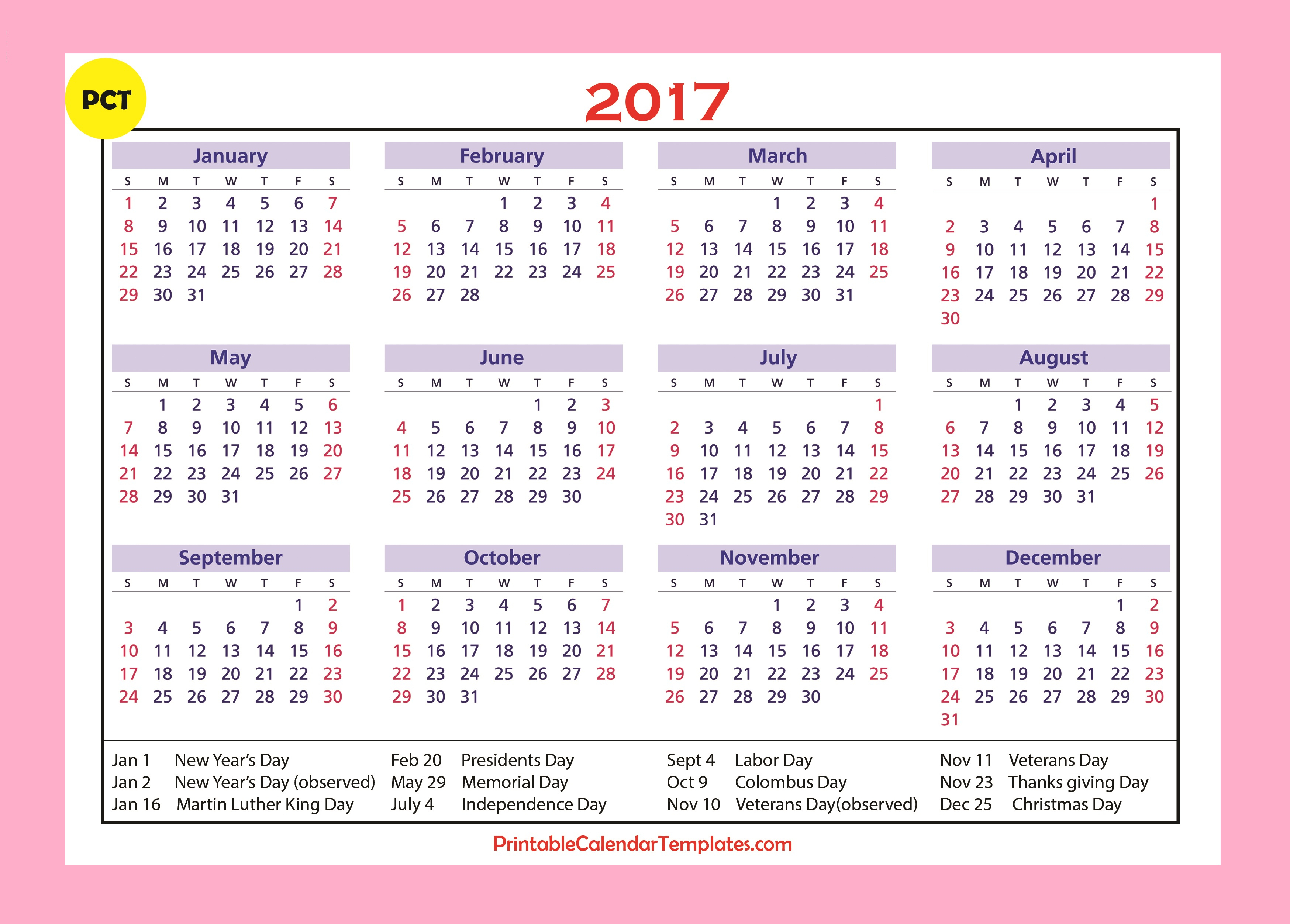 Holidayalendar 2017, 2017 Calendar, Yearly Calendar 2017 throughout Julian Calendar 2017