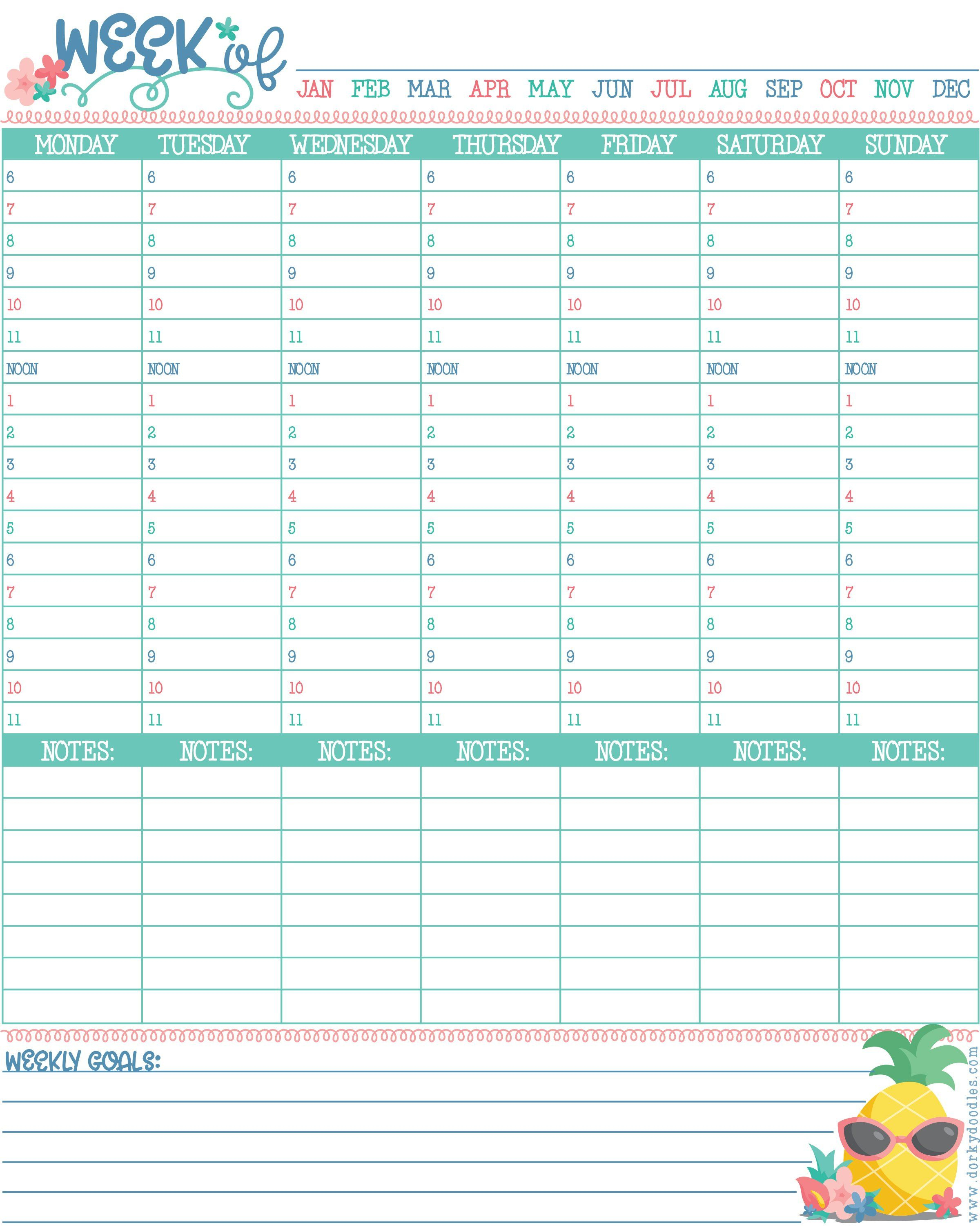 Hourly Planner Printable | Hourly Planner, Printable Planner in Free Printable Hourly Planner