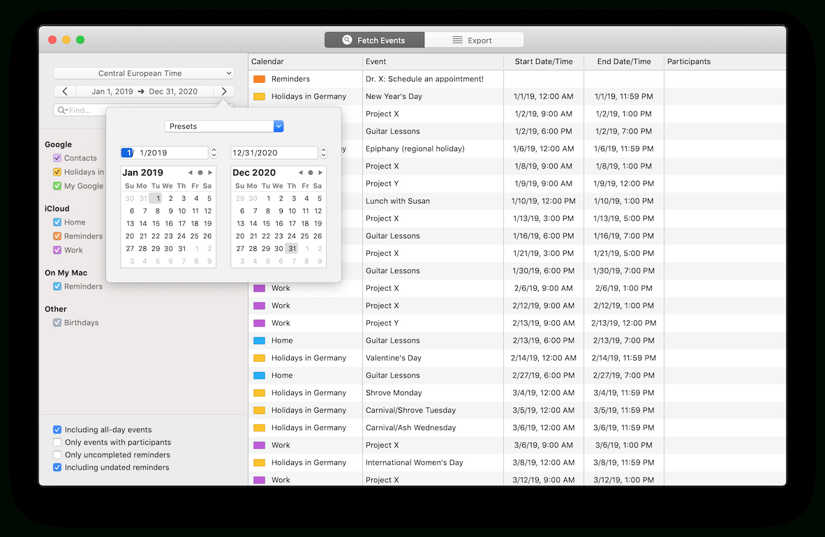 How To Export Mac, Icloud And Google Calendars To Excel Or inside Google Calendar To Excel