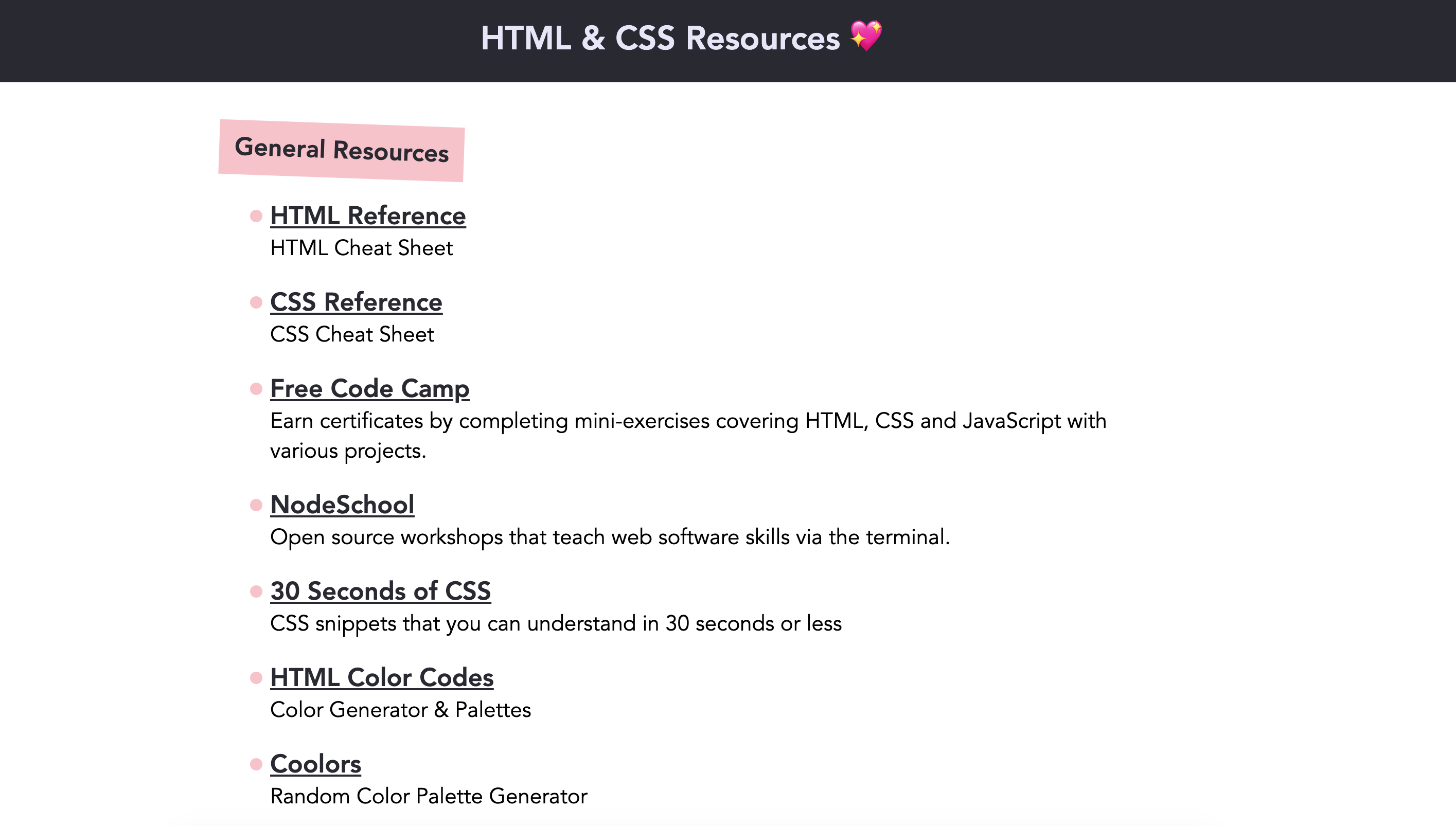 Htmlcss Resources  Musical Web Dev throughout Daily Css Challenge