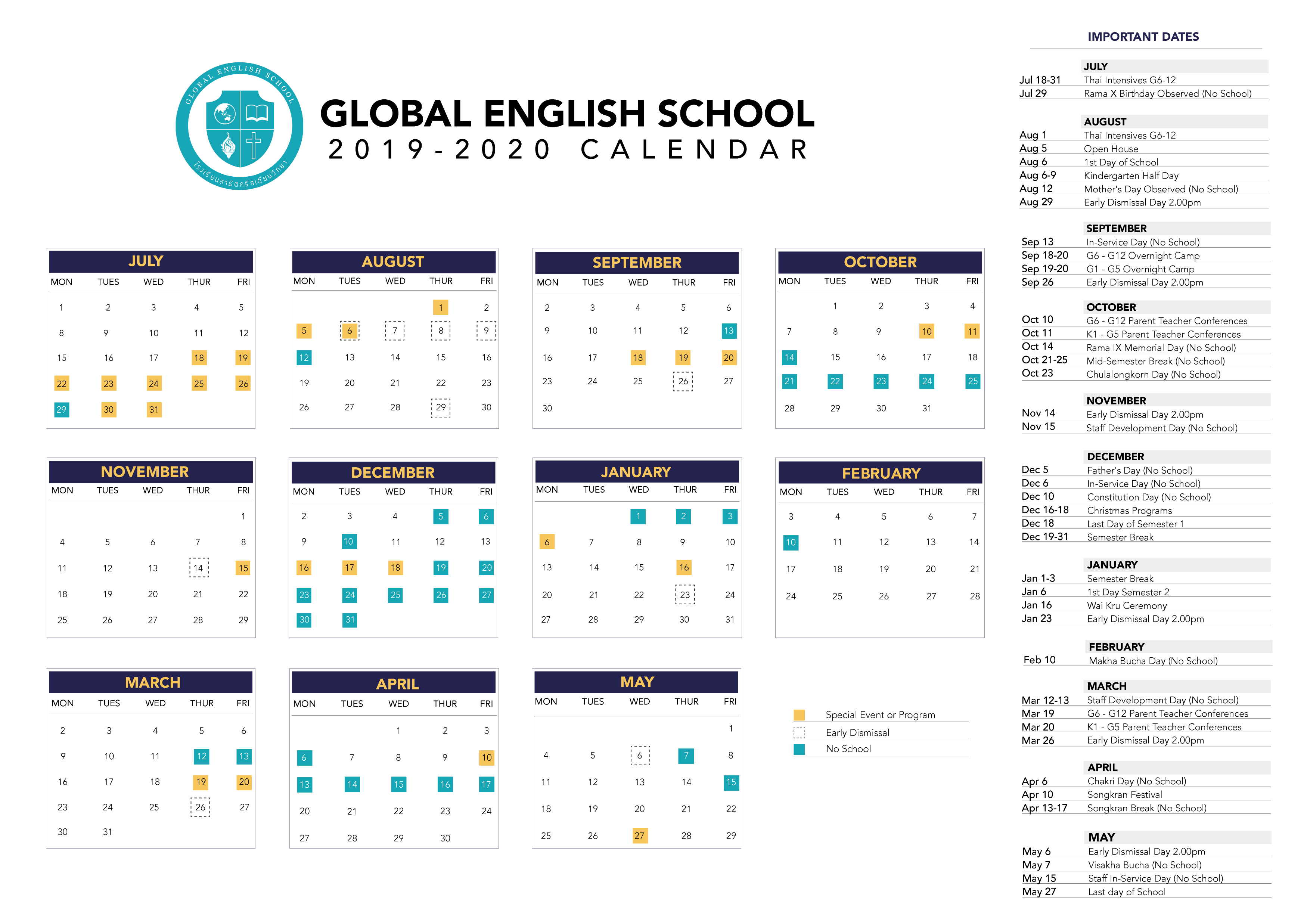 Impressive H International School Calendar | Calendar pertaining to H International School Calendar