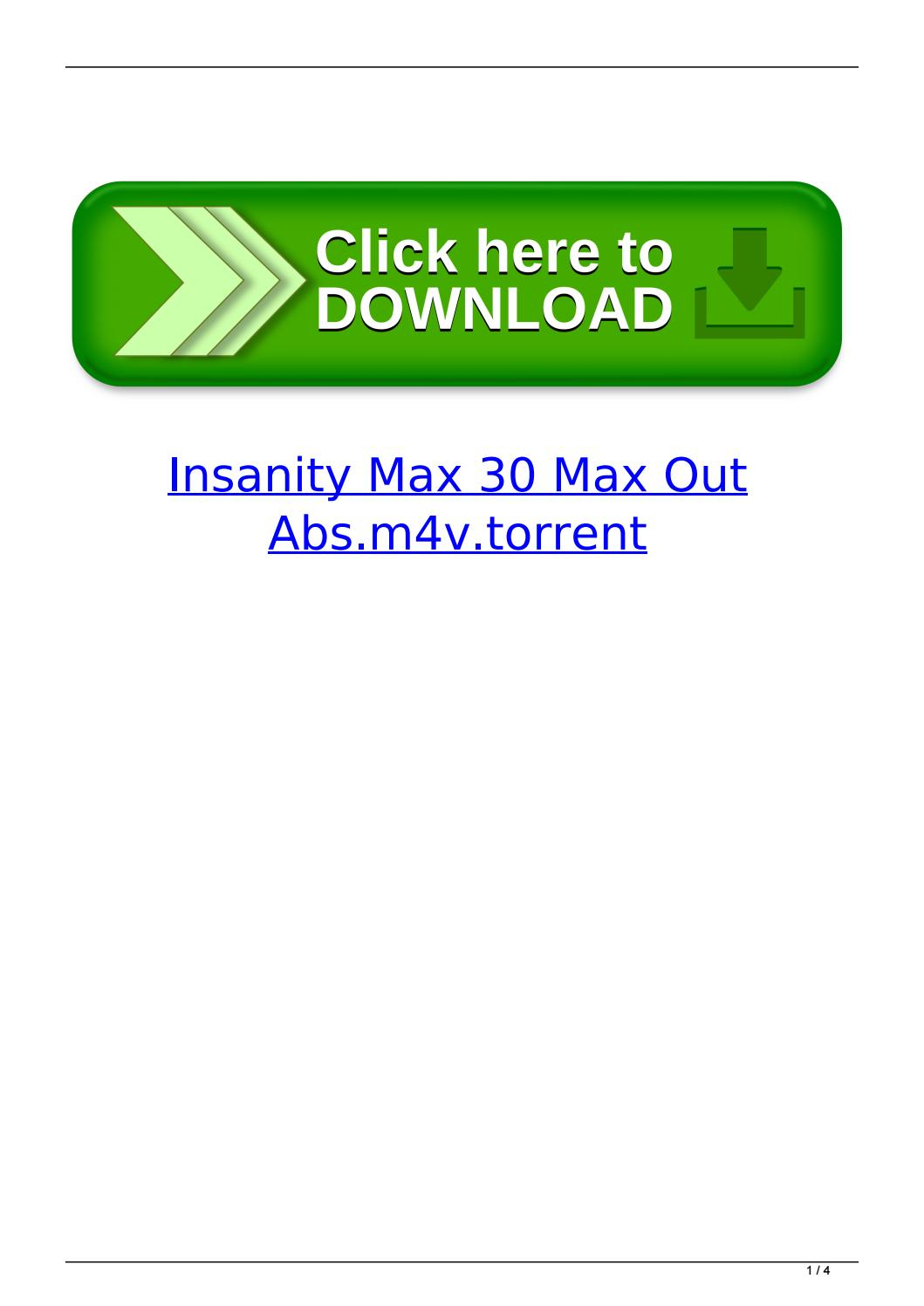 Insanity Max 30 Max Out Abs.m4V.torrent By Dacenunla  Issuu inside Insanity Max 30 Pdf