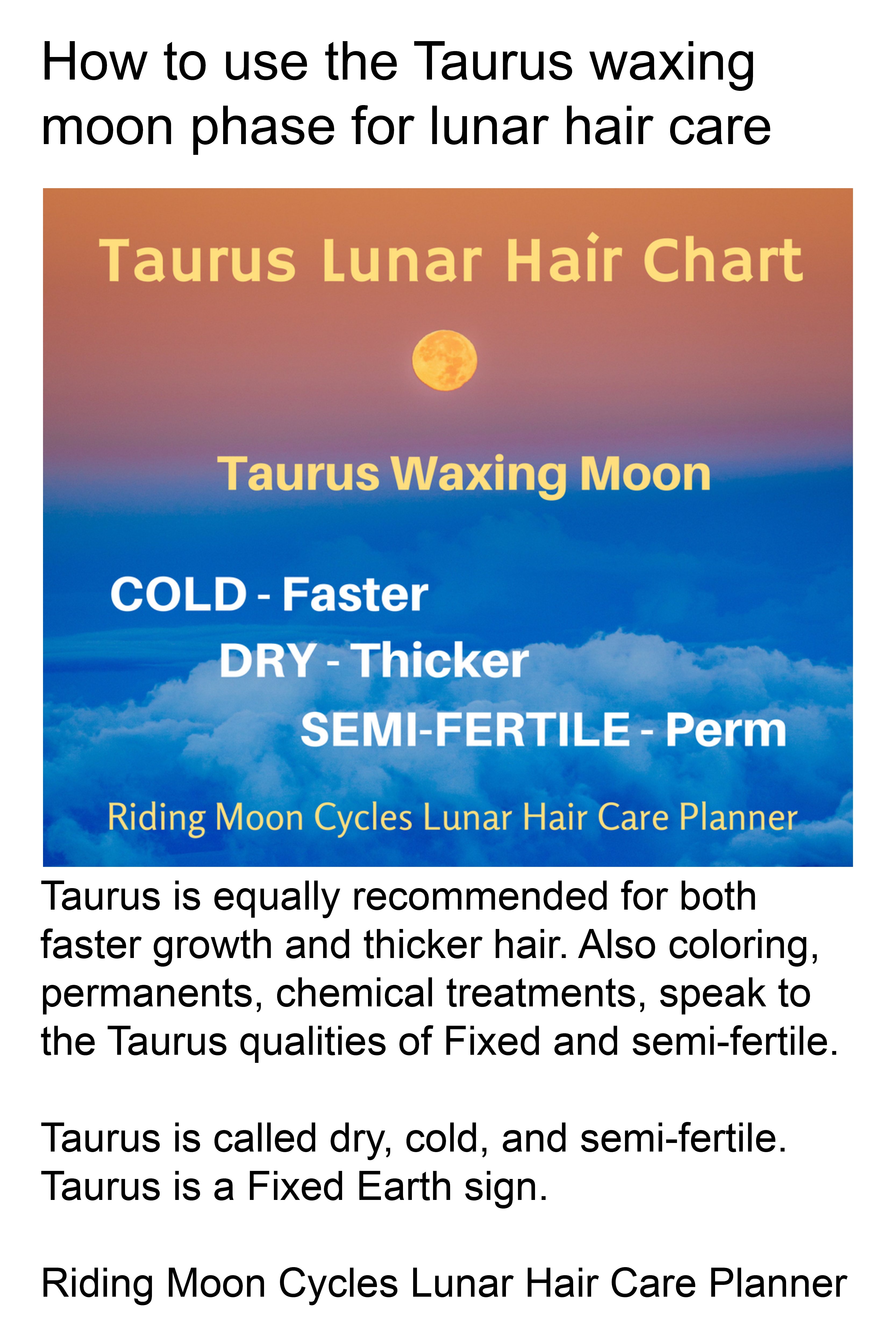 Lunar Hair Chart Astrology. Lunar Hair Cutting With Taurus with regard to Lunar Hair Chart