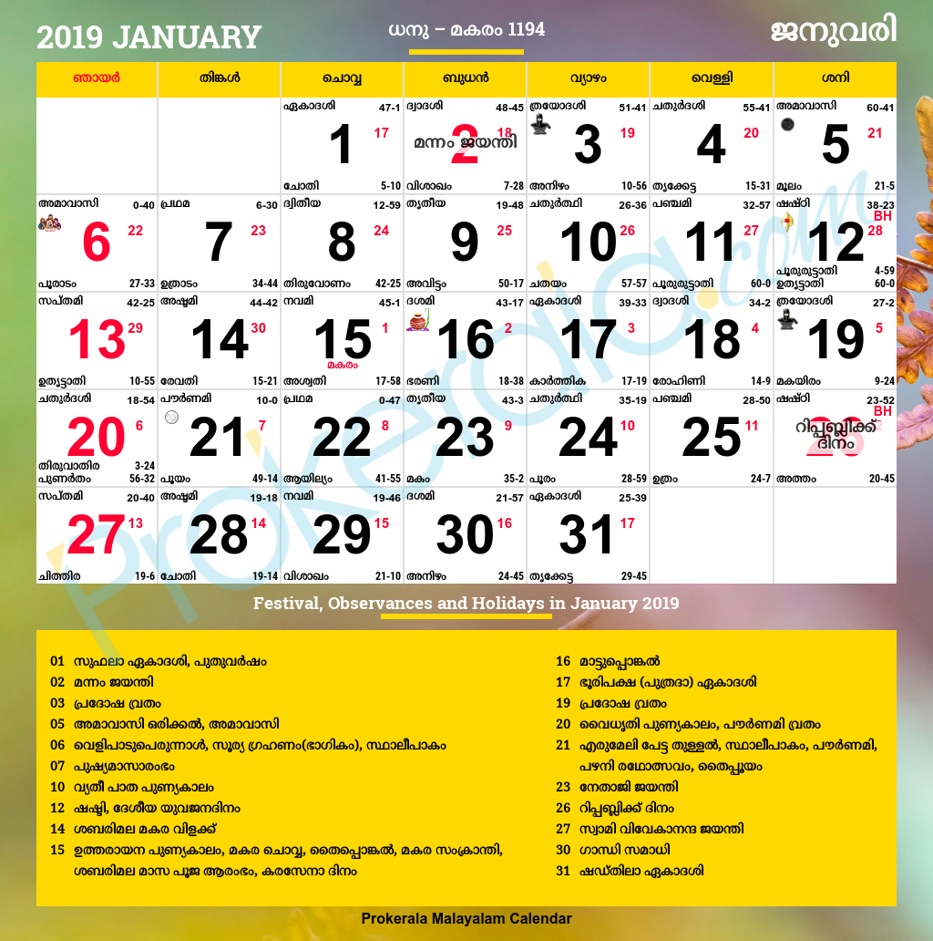 Malayalam Calendar 2019 | Kerala Festivals | Kerala Holidays regarding September Calendar 2020 Kerala