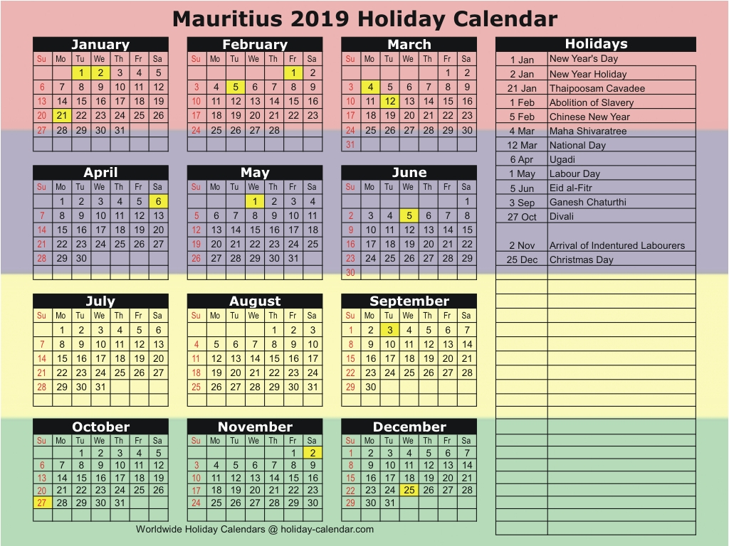 Public Holiday 2021 Mauritius Find What The Public Holidays Are In 