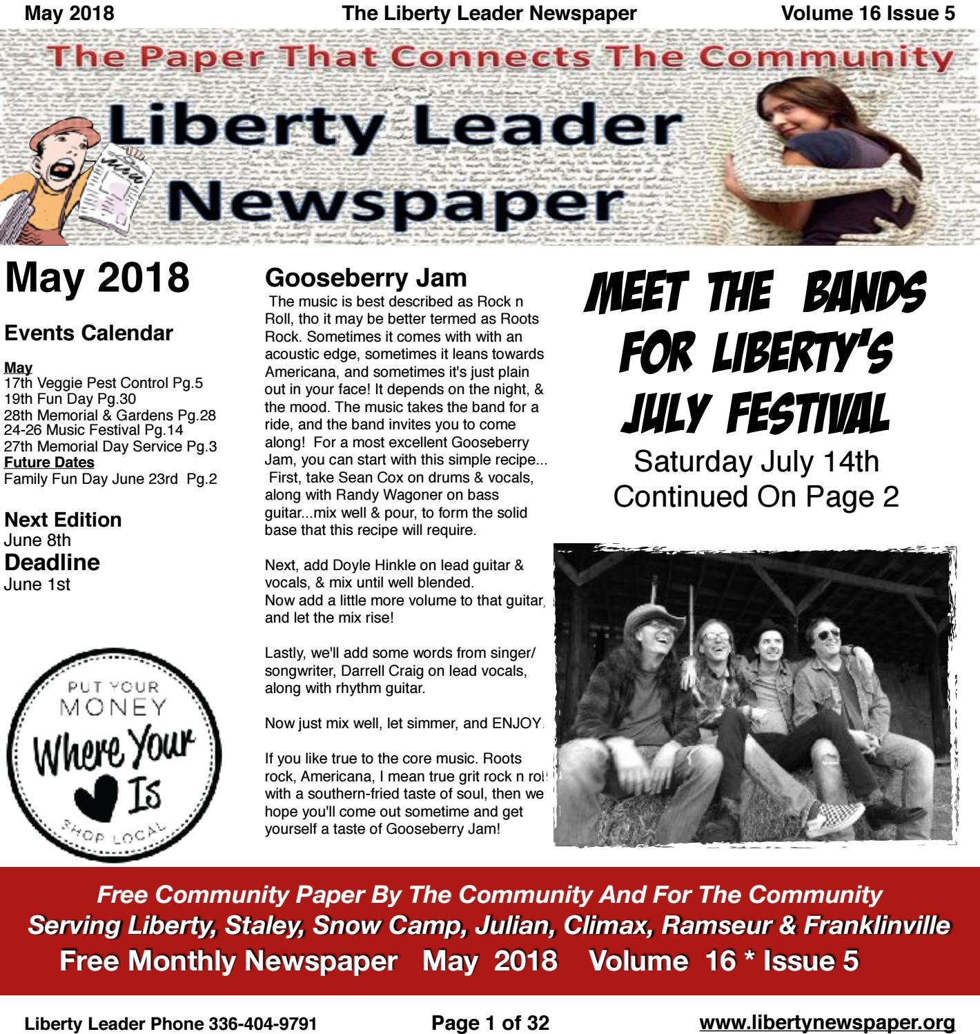 May 2018 Liberty Leader Newspaper By Kevin Bowman  Issuu in Today&#039;s Julian Date 2018