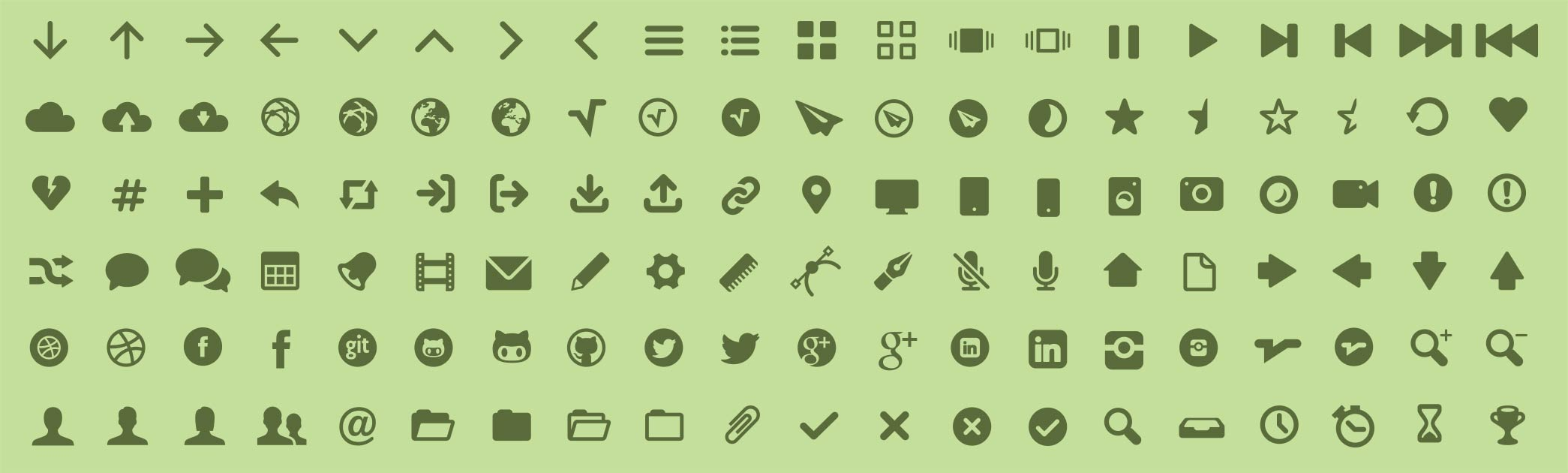 Mfg Labs Icon Set in Calendar Icon Unicode