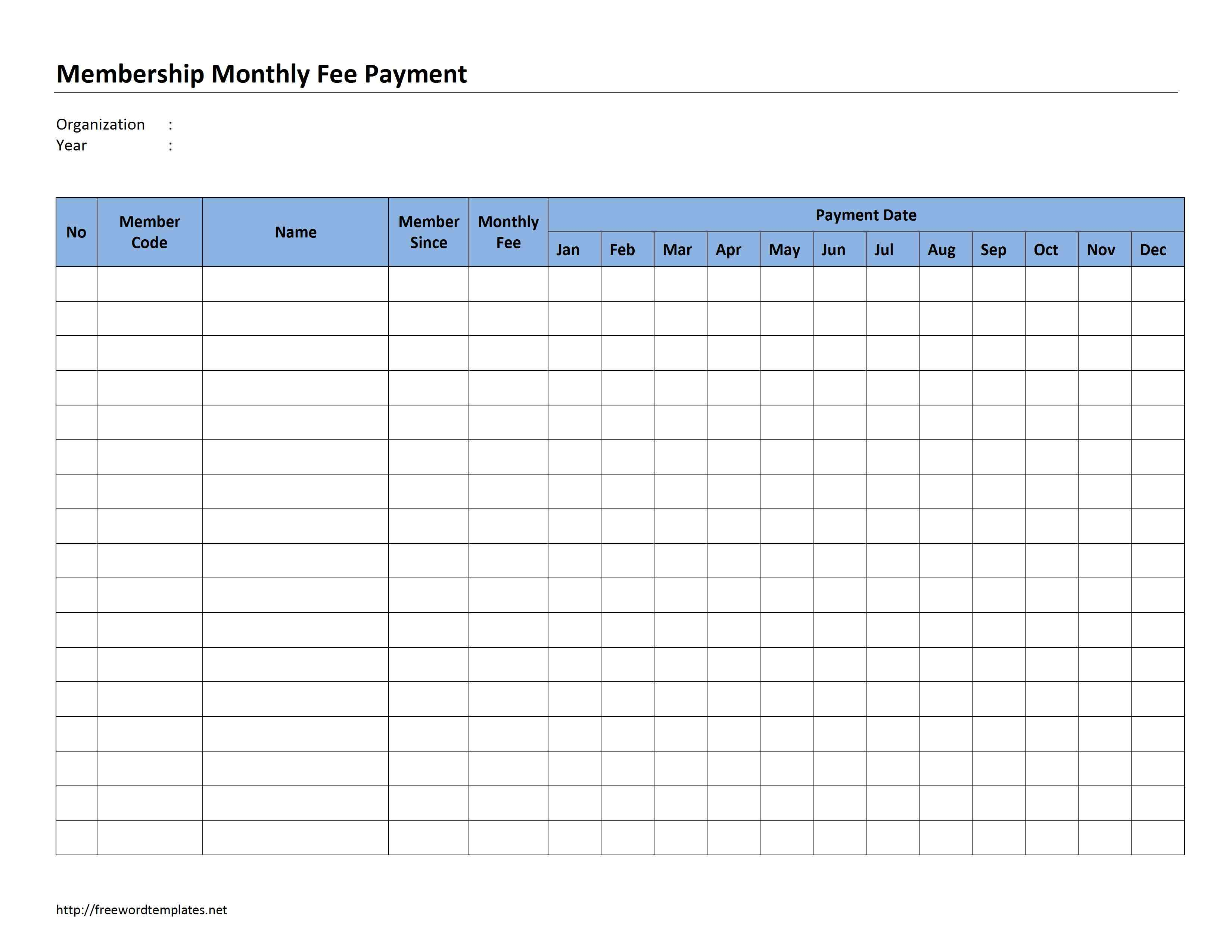 Monthly Bill Payment Log Templates : Vientazona for Monthly Bill Payment Log Excel