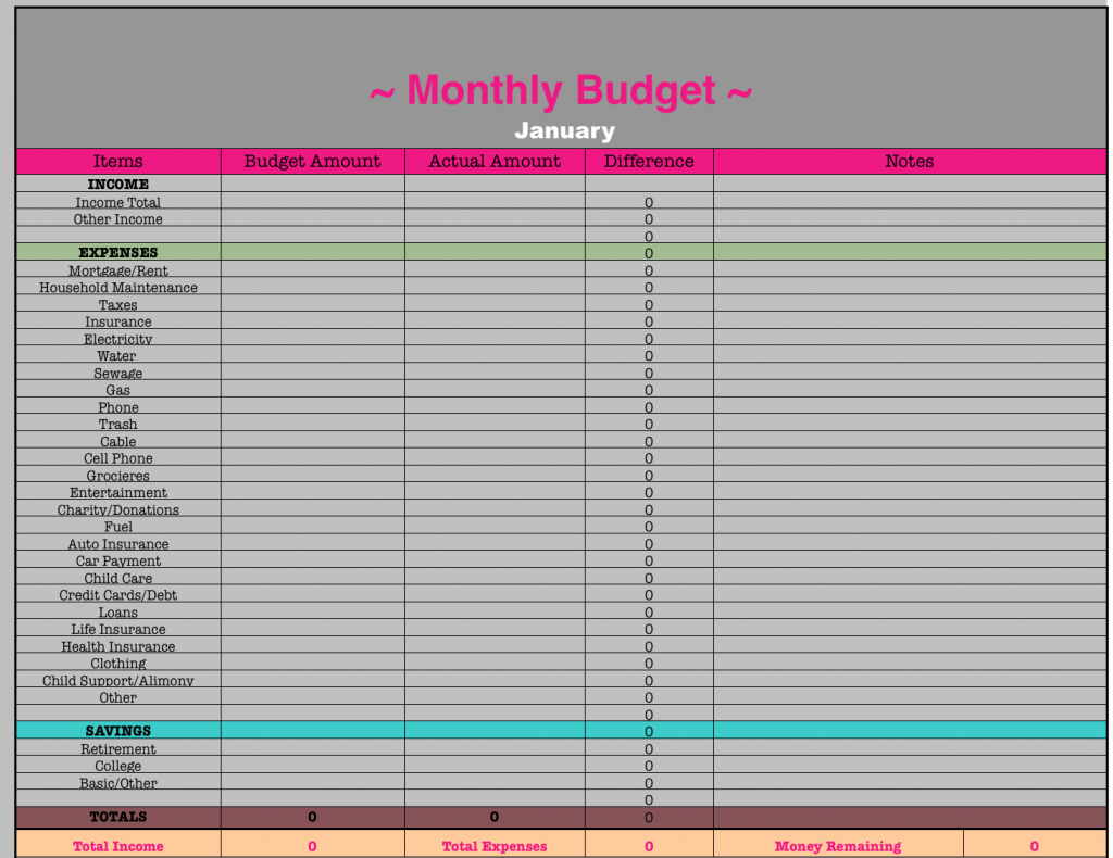 Monthly &amp; Yearly Budget Spreadsheets | Excel Budget Template with regard to Frugal Fanatic Monthly Budget