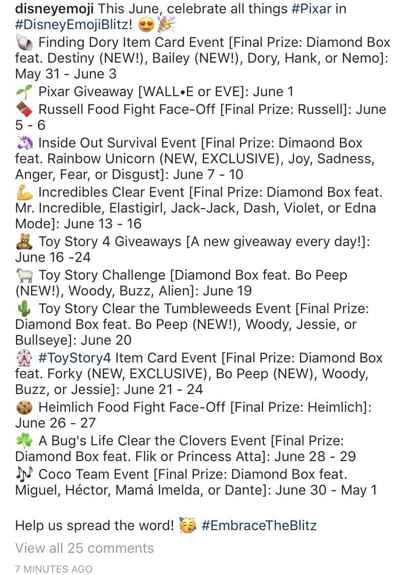 More Detailed Calendar For June : Disneyemojiblitz inside Emoji Blitz Event Calendar