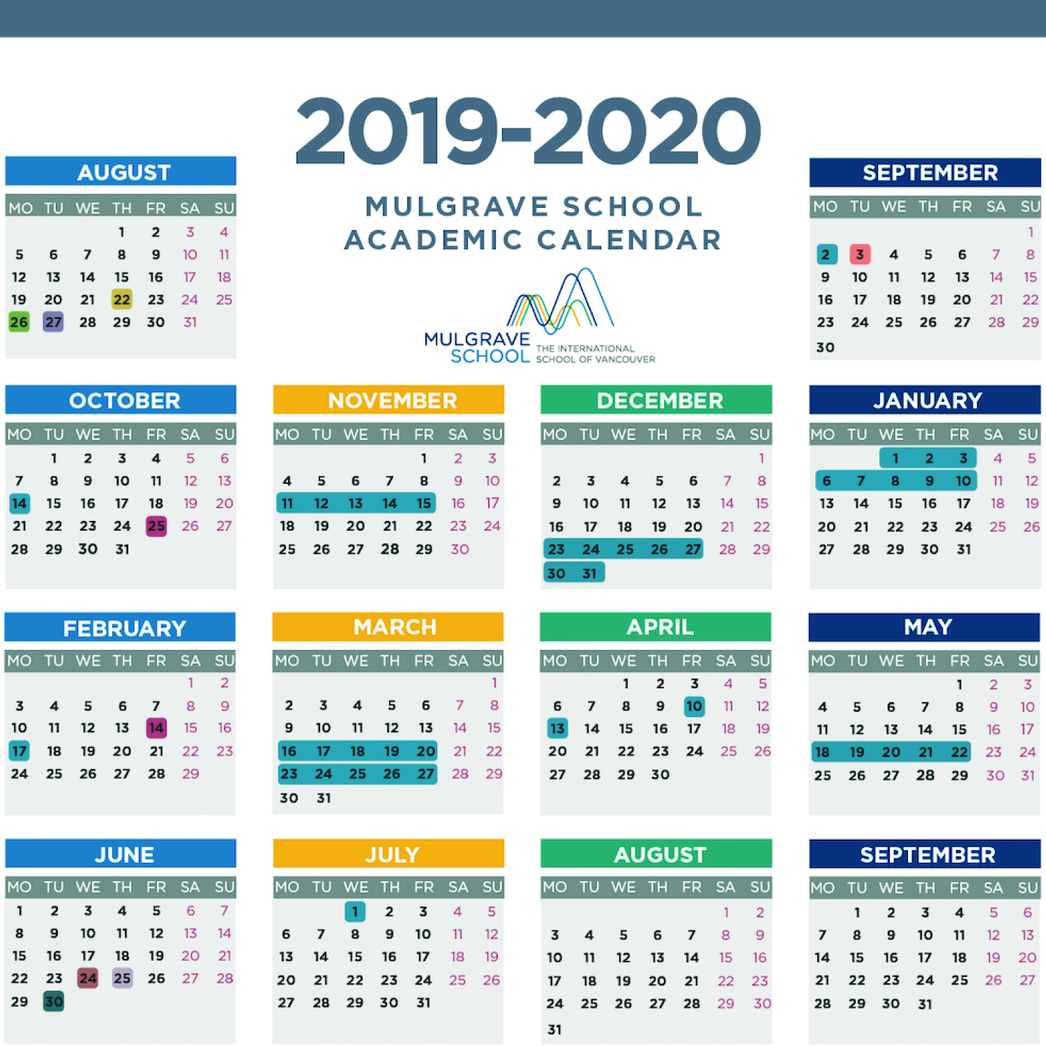 Mulgrave School  Calendars with regard to Mulgrave School Calendar