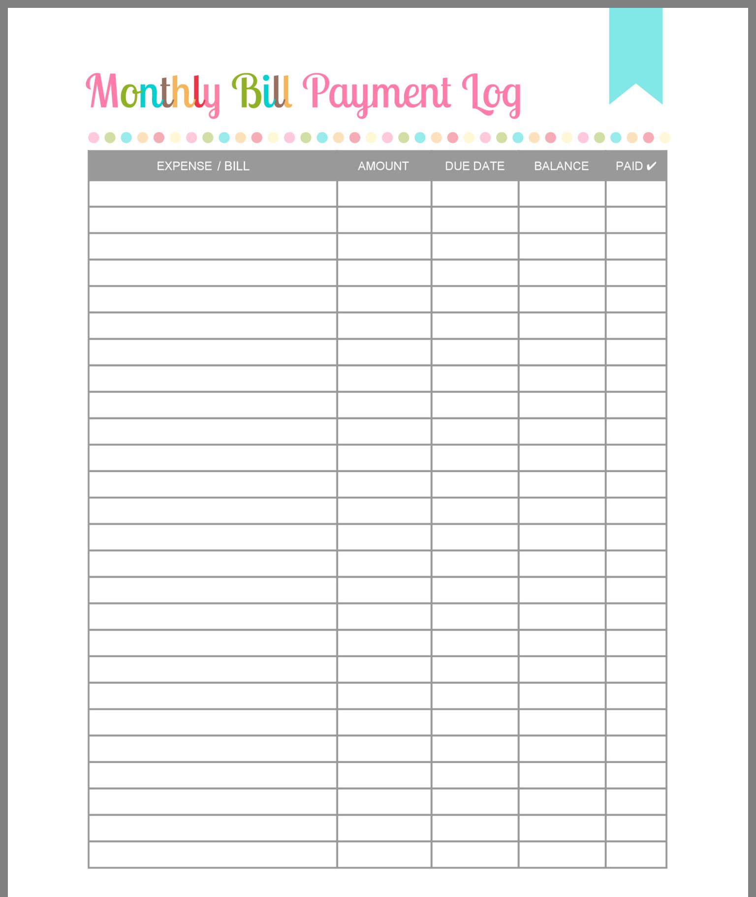 Pin By Shenay Nolan On Budgeting | Bill Planner, Budget with regard to Monthly Bill Payment Log Excel