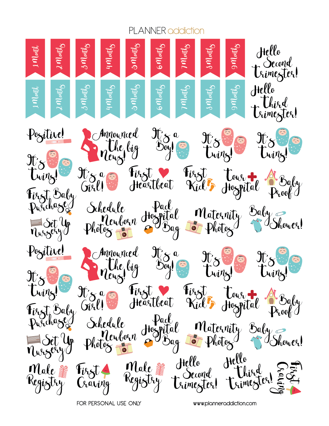 Printable Pregnancy Calendar Week by Week - Calendar Templates