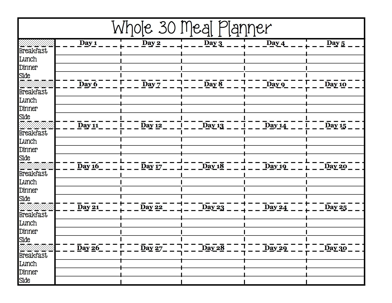 Preparing Your Whole30: Free Printables (Fit Your Whole Meal regarding Printable Whole 30 Calendar