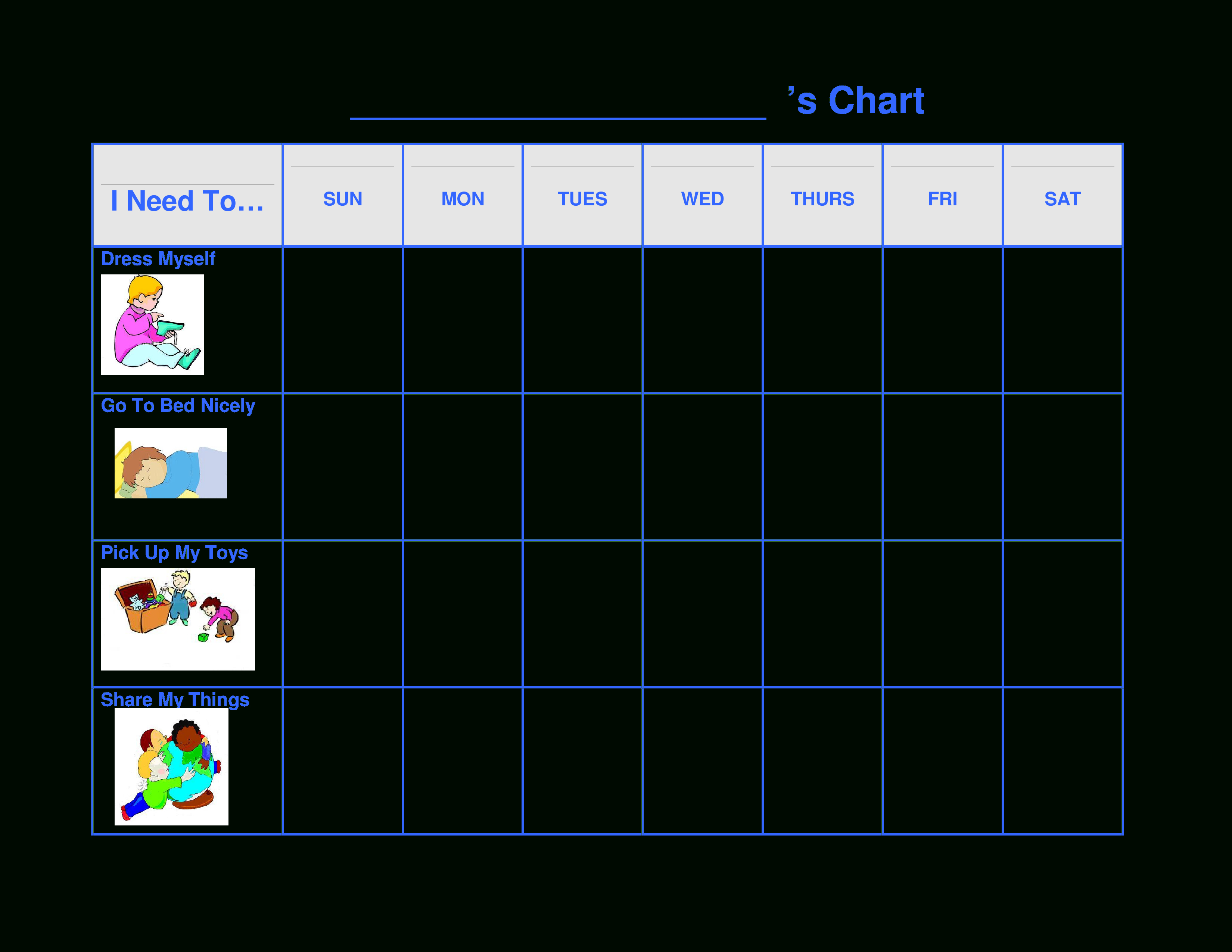 Preschool Behavior Chart  Bobi.karikaturize inside Free Printable Behavior Charts For Kindergarten