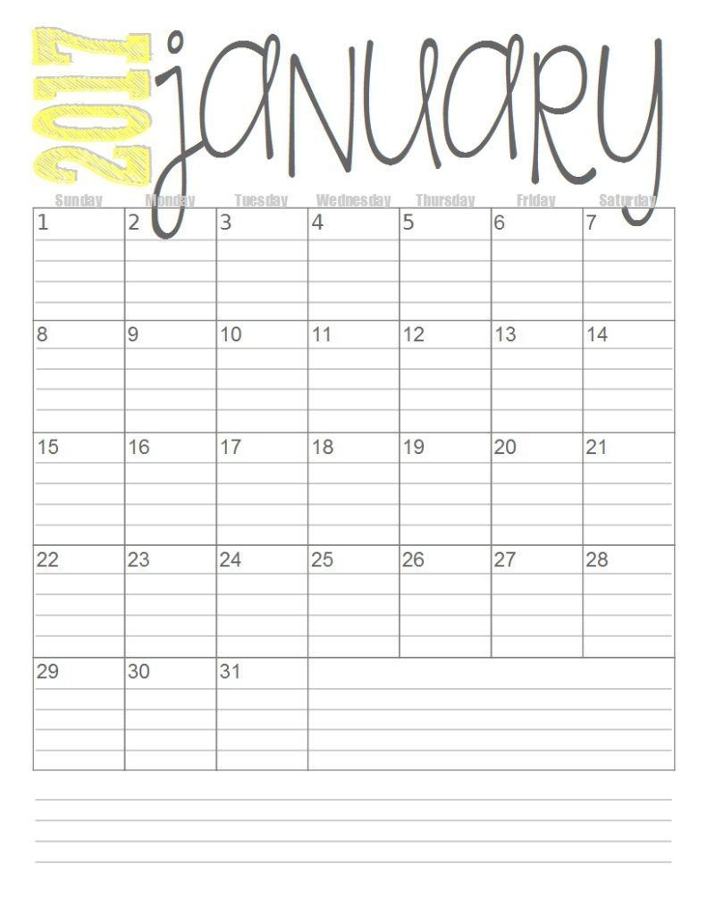 Print These Simple Lined Monthly Calendars For Free for Kindergarten Monthly Calendar Printable