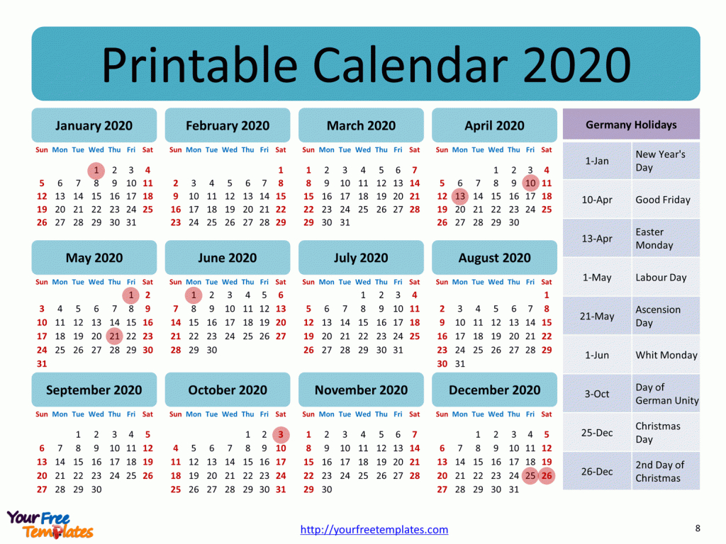 Printable Calendar 2020 Template  Free Powerpoint Templates with School Terms 2020 South Africa