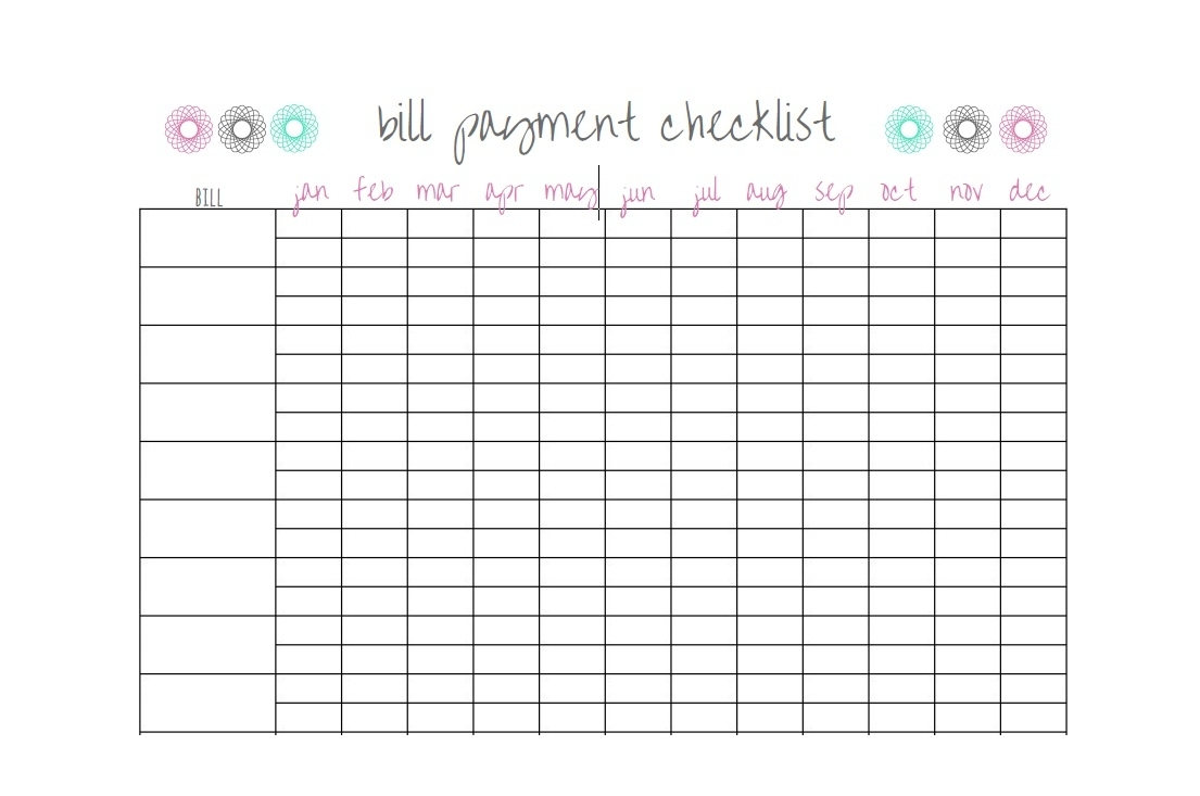 Printable Calendar For Bill Paying  Calendar Inspiration Design for Free Printable Bill Payment Calendar
