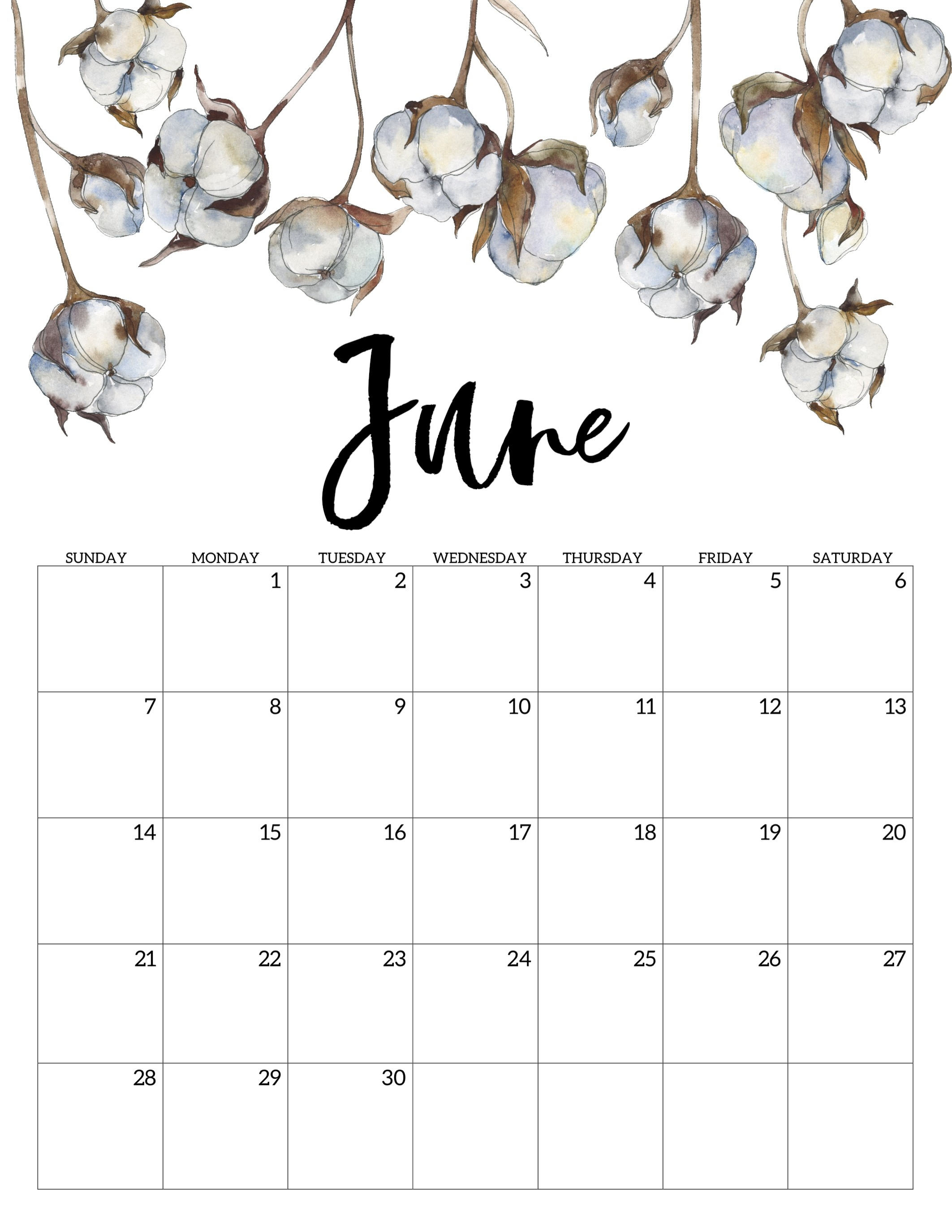 Printable Monthly Calendar July 2019 To June 2020 – July with Printable June 2020 Calendar