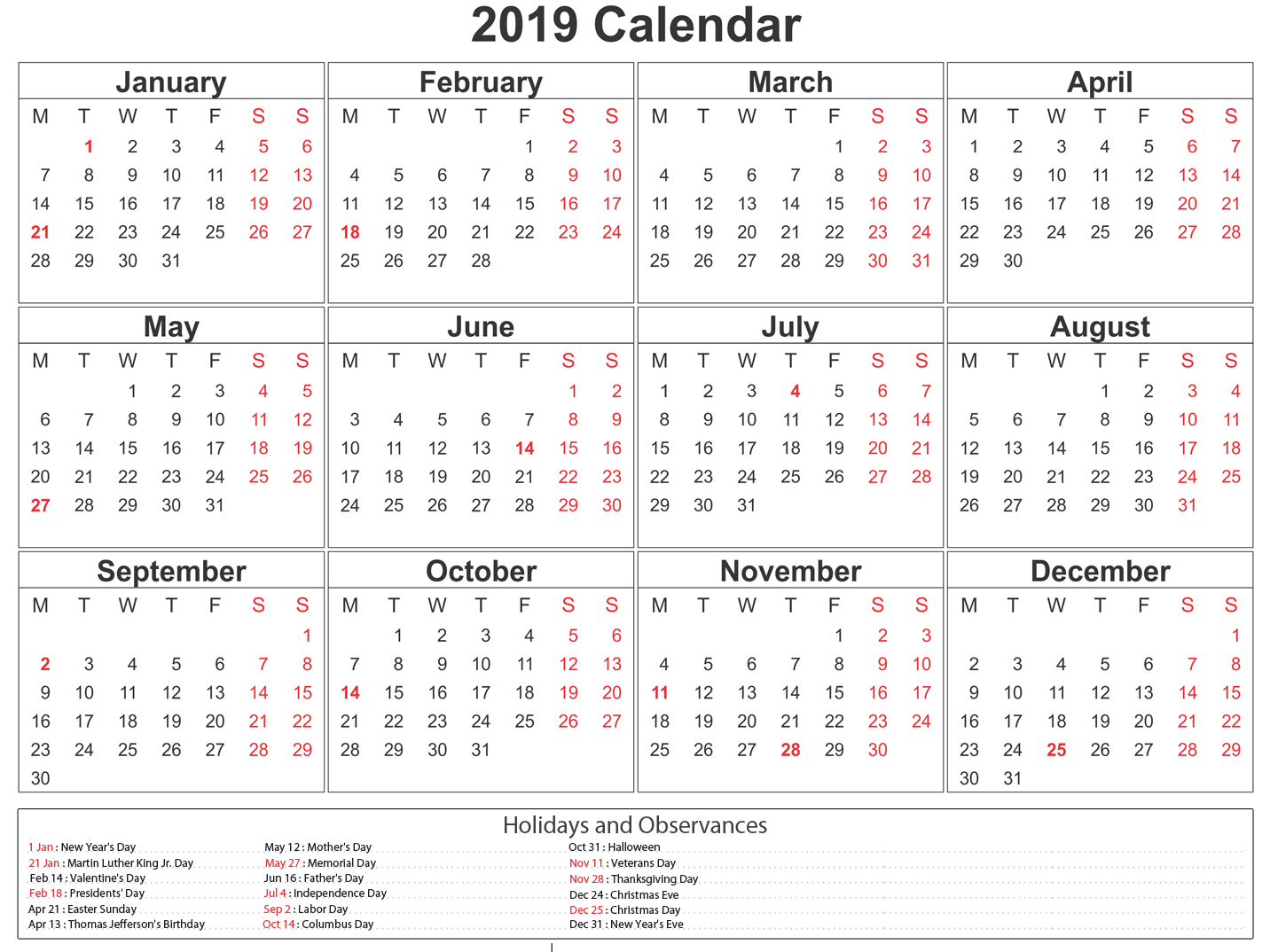 Printable South Africa 2019 Calendar #southafrica #calendar for 2017 School Calendar South Africa